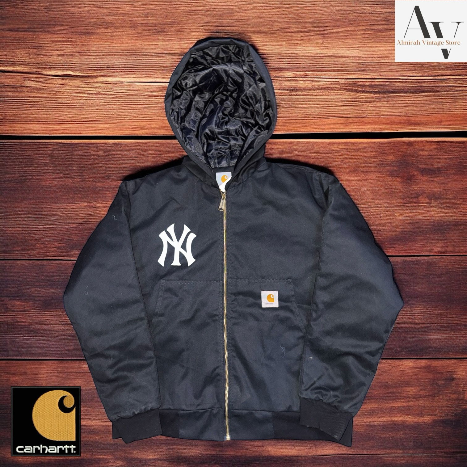 Carhartt rework style MY black jacket