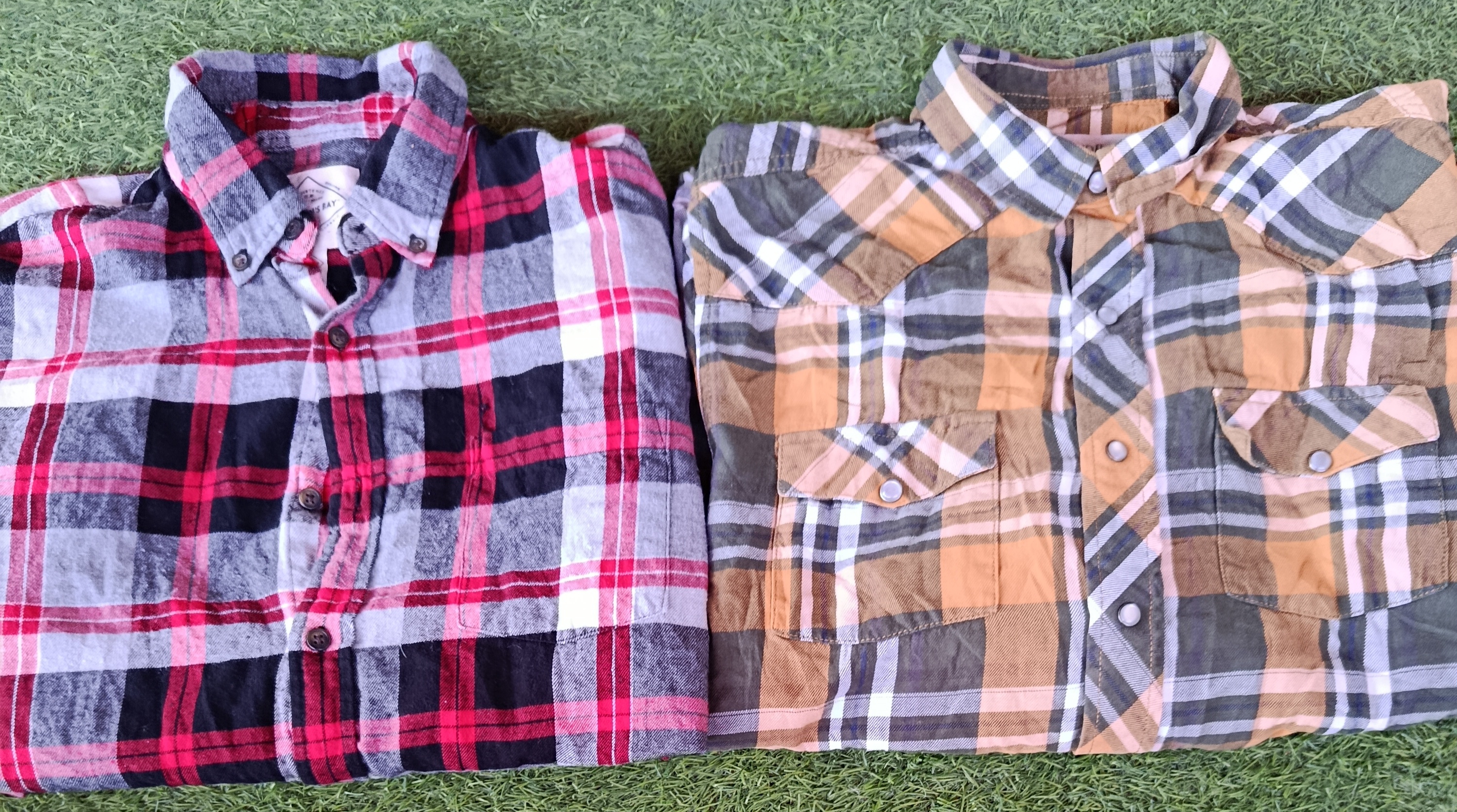 Camicie in flanella non marche (11) pezzi "3067