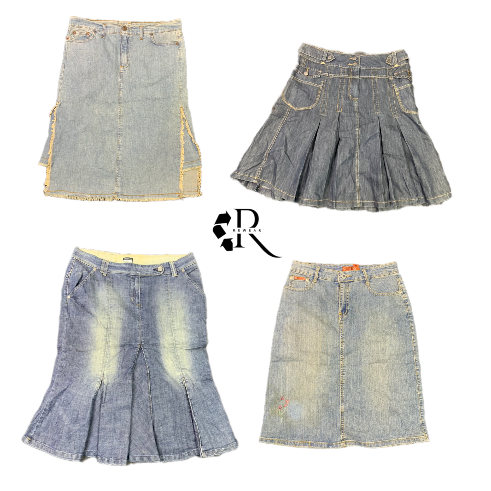 Y2K NYC IT Girl Denim Midi Röcke RW-1244