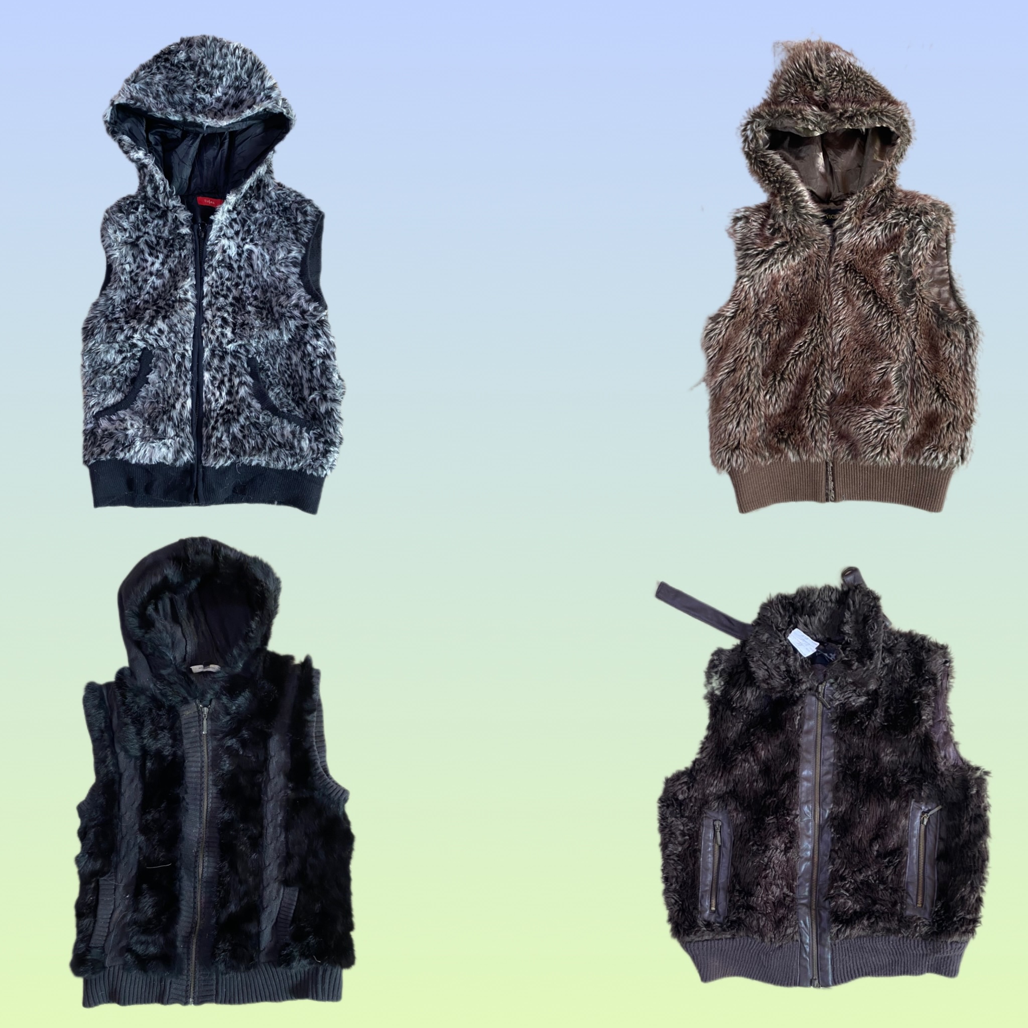 Y2K Uniqye Fur Waistcoat (TS-1507)