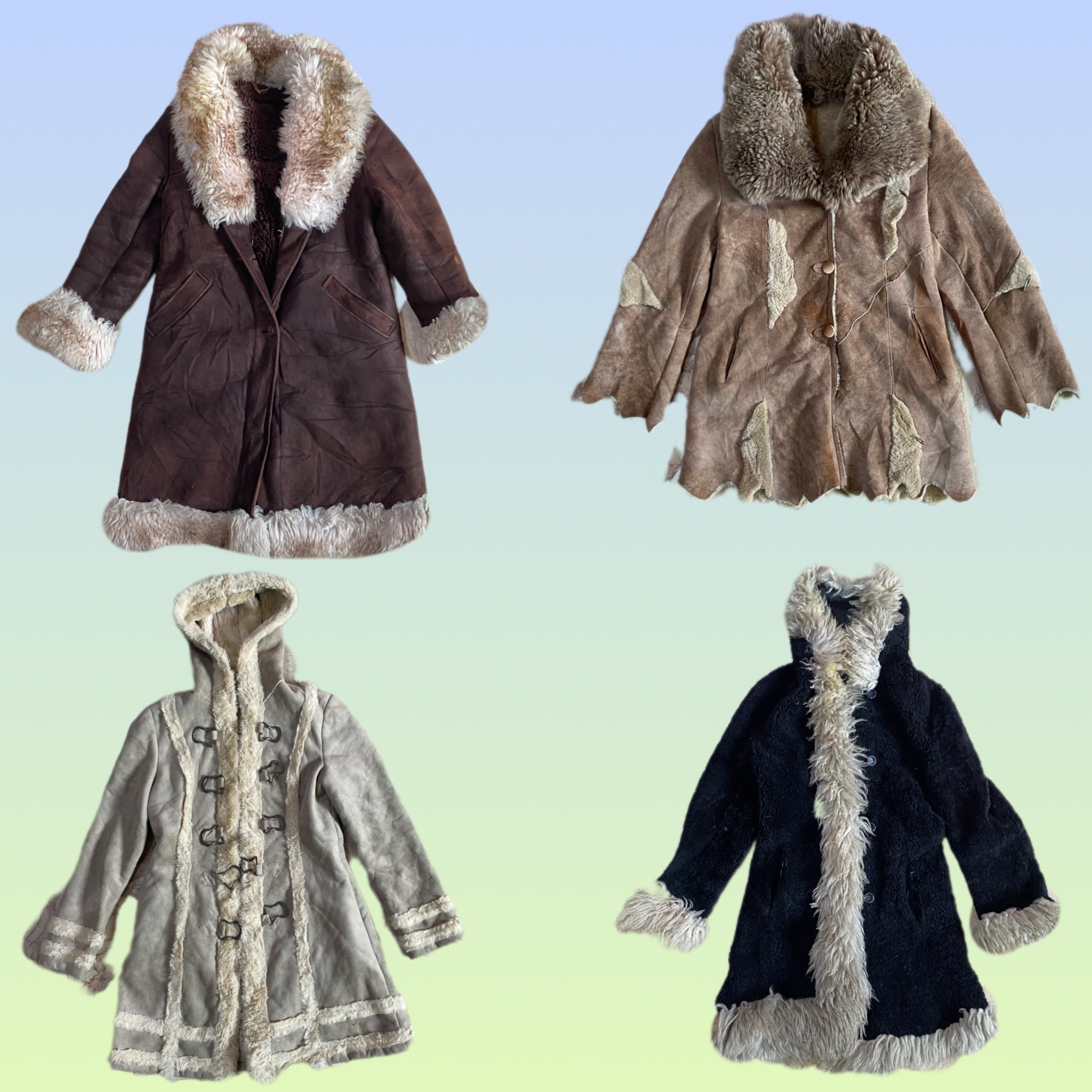 Y2K Paris Hilton vibe Afghan coat (TS-1509)