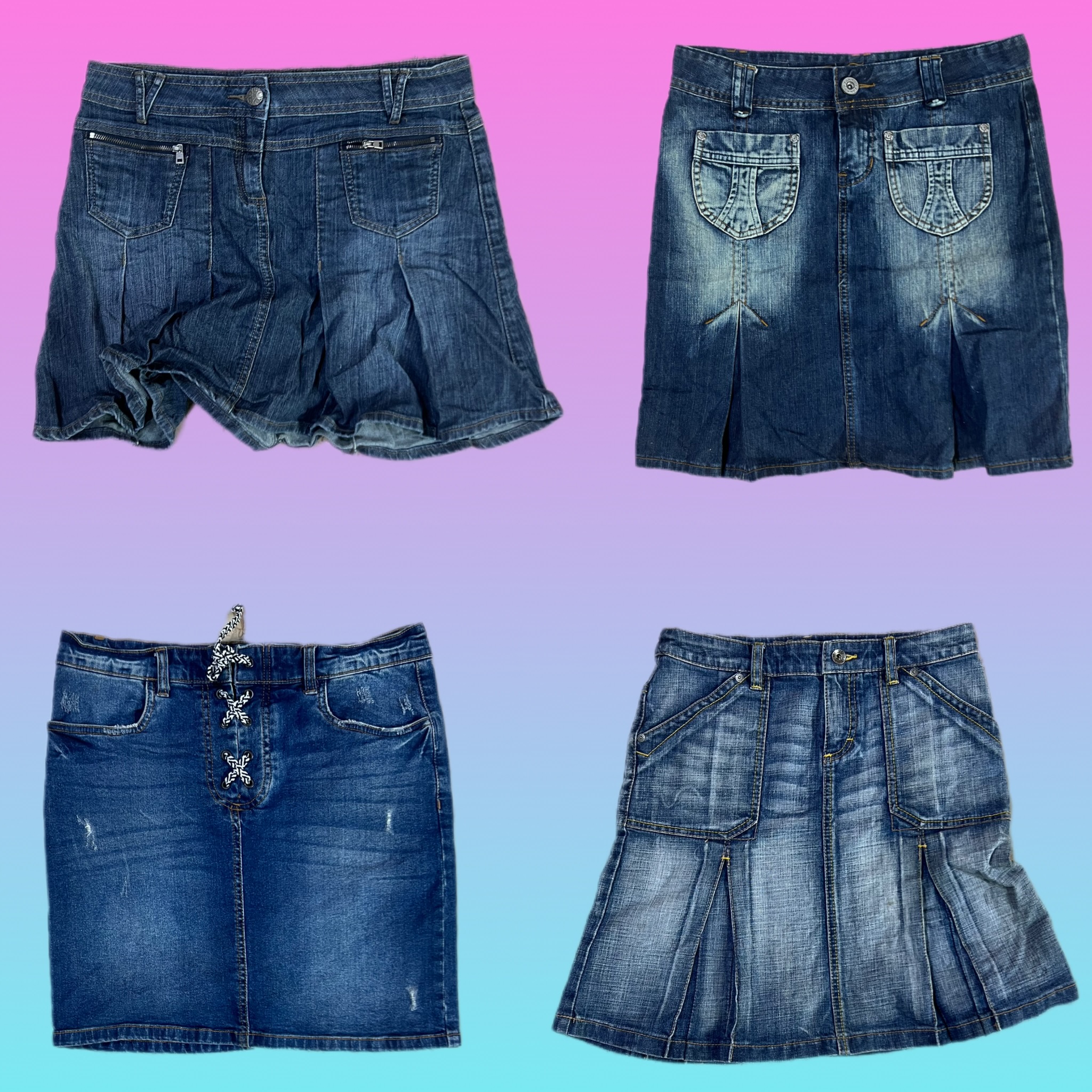 Jupes mini en denim Y2K (TH-132)