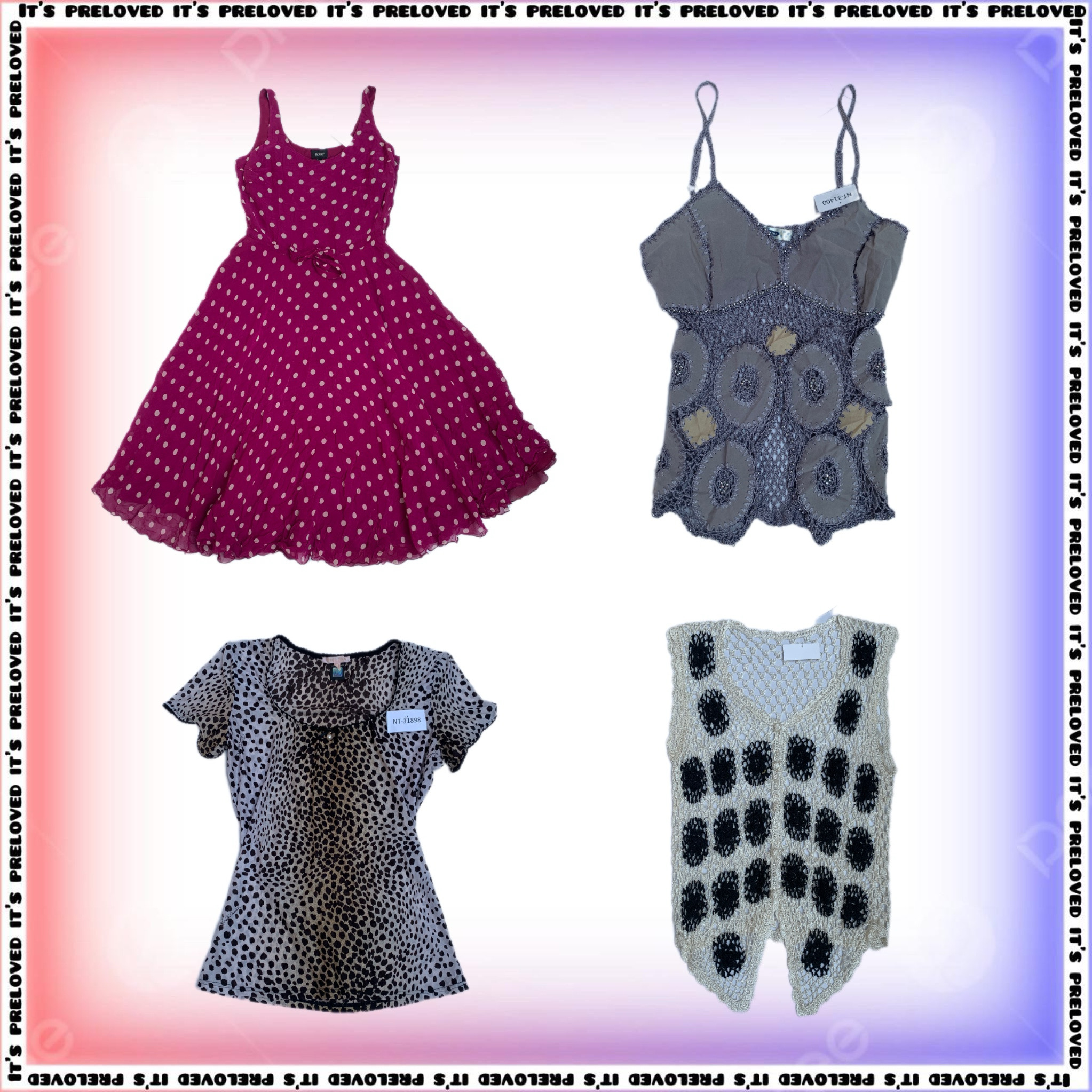 Dotted Away - Tops, Dresses, Skirts SS-(1608)