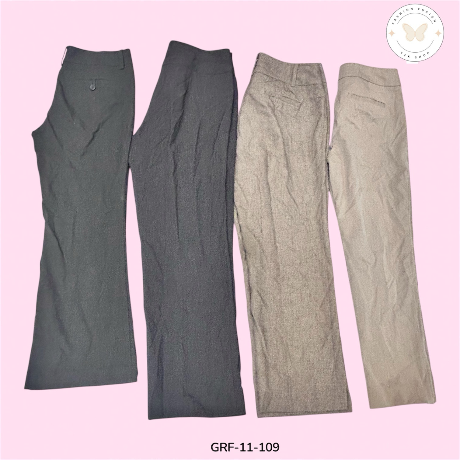 Premium Poly Blend Straight-Leg Pants (GRF-11-109)