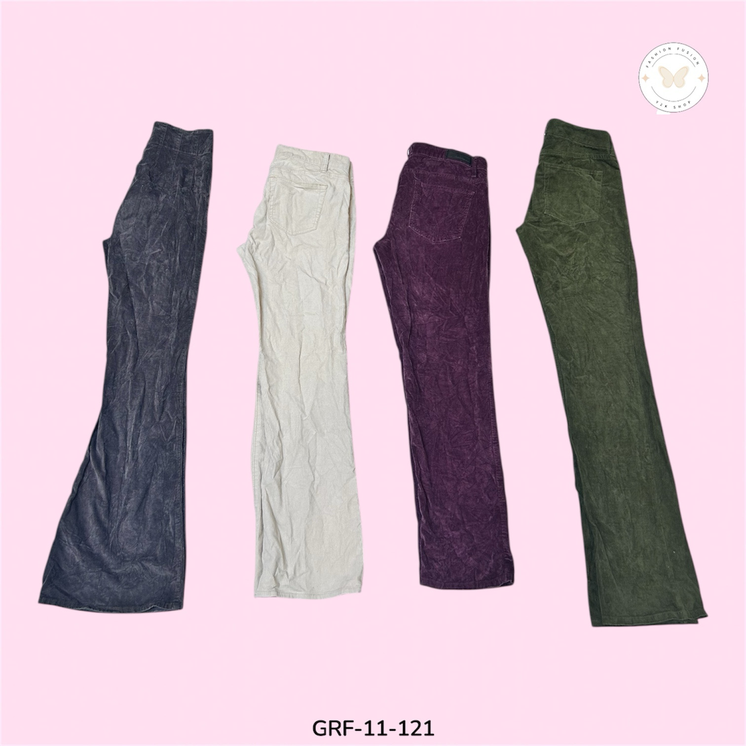Corduroy Straight-Leg Pants – Sleek, Casual, and Versatile (GRF-121)