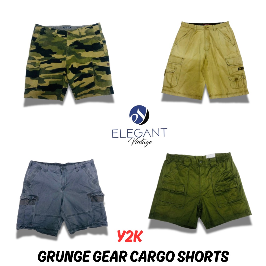 Y2K Grunge Gear Cargo Shorts - EV0676