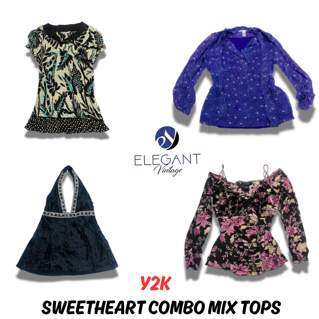 Y2K Sweatheart Combo Mix Tops - EV0677