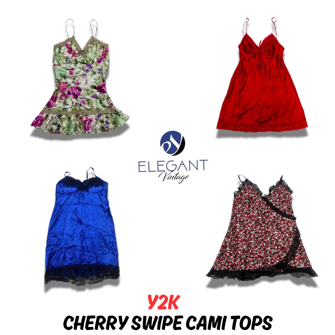 Y2K Cherry Swipe Cami Tops - EV0723