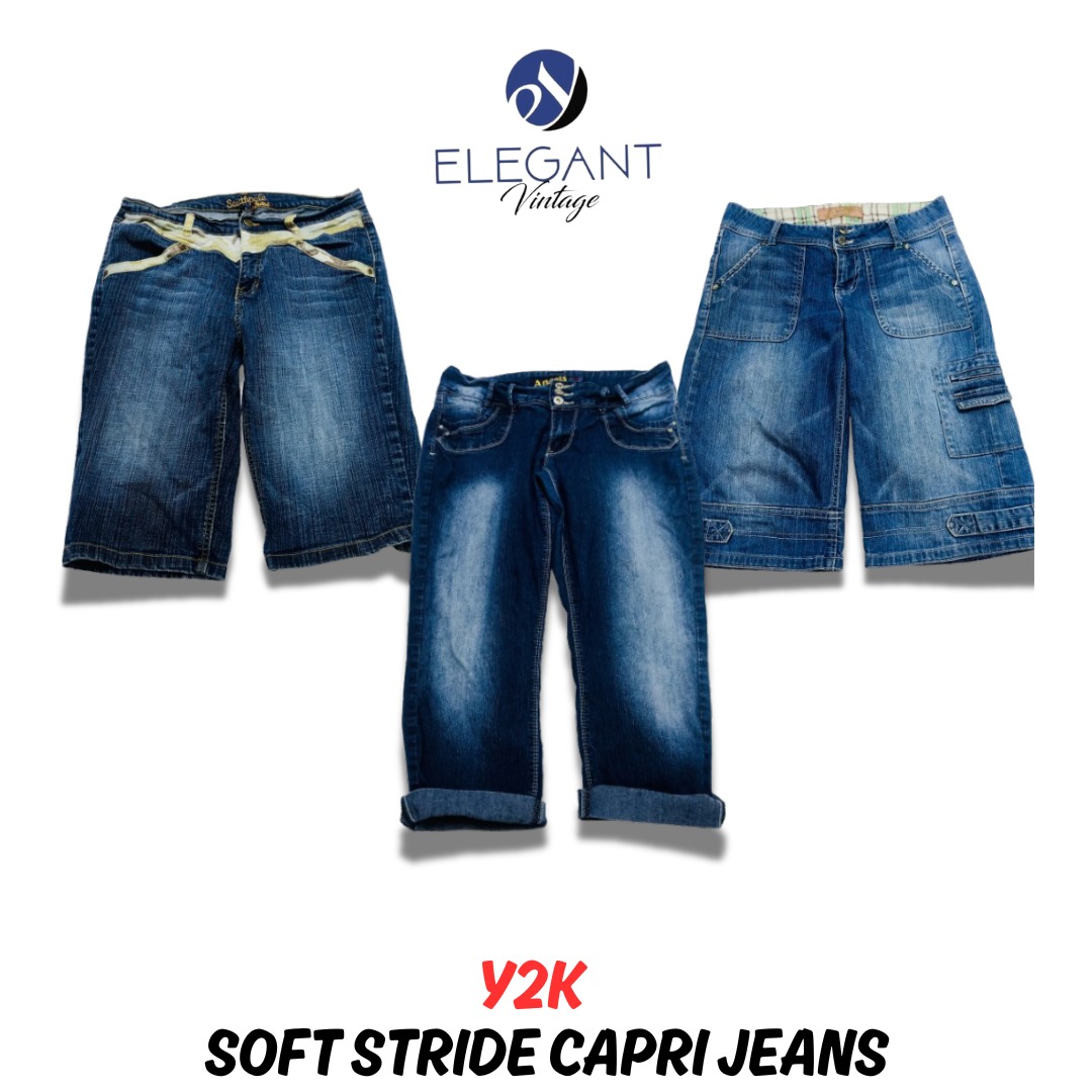 Y2K Soft Stride Capri Jeans - EV0729