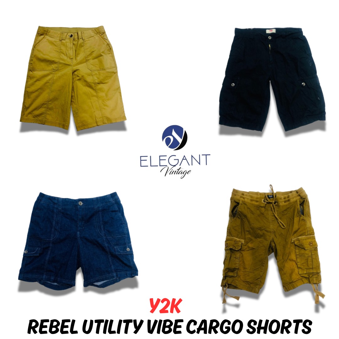 Y2K Rebel Utility Vibe Cargo Shorts - EV0730