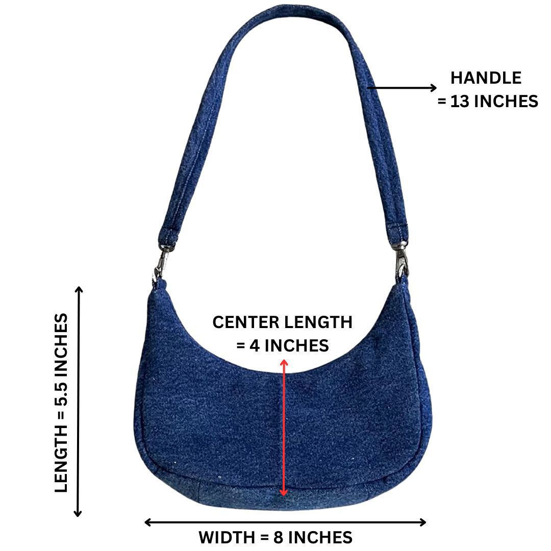 Sac à bandoulière en denim classique recyclé
