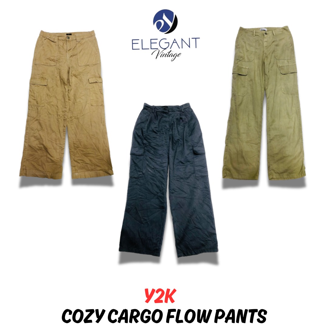 Y2K Cozy Cargo Flow Pants - EV0734