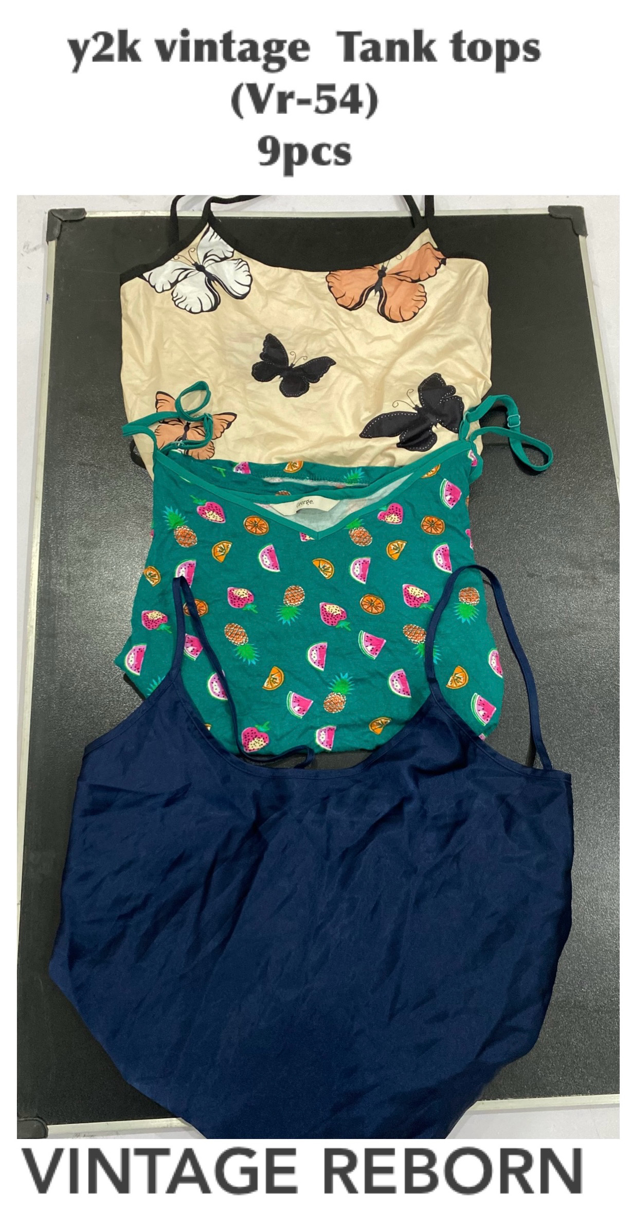 Summer Dream: Y2K Vintage Butterfly & Fruit Tank B..