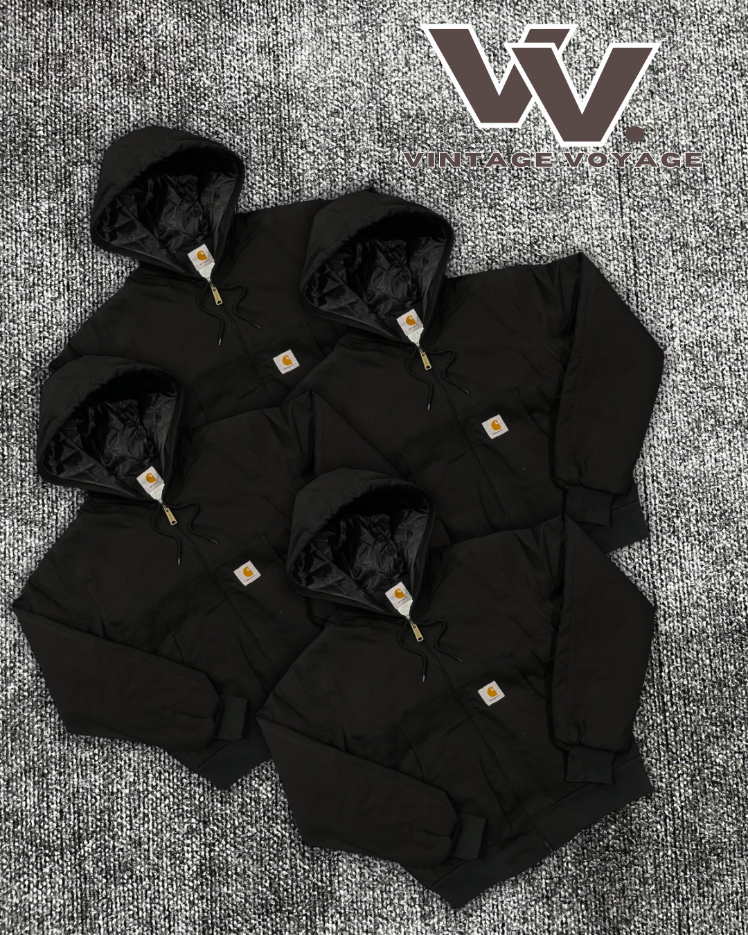 Carhartt reworked style black active jackets #191125