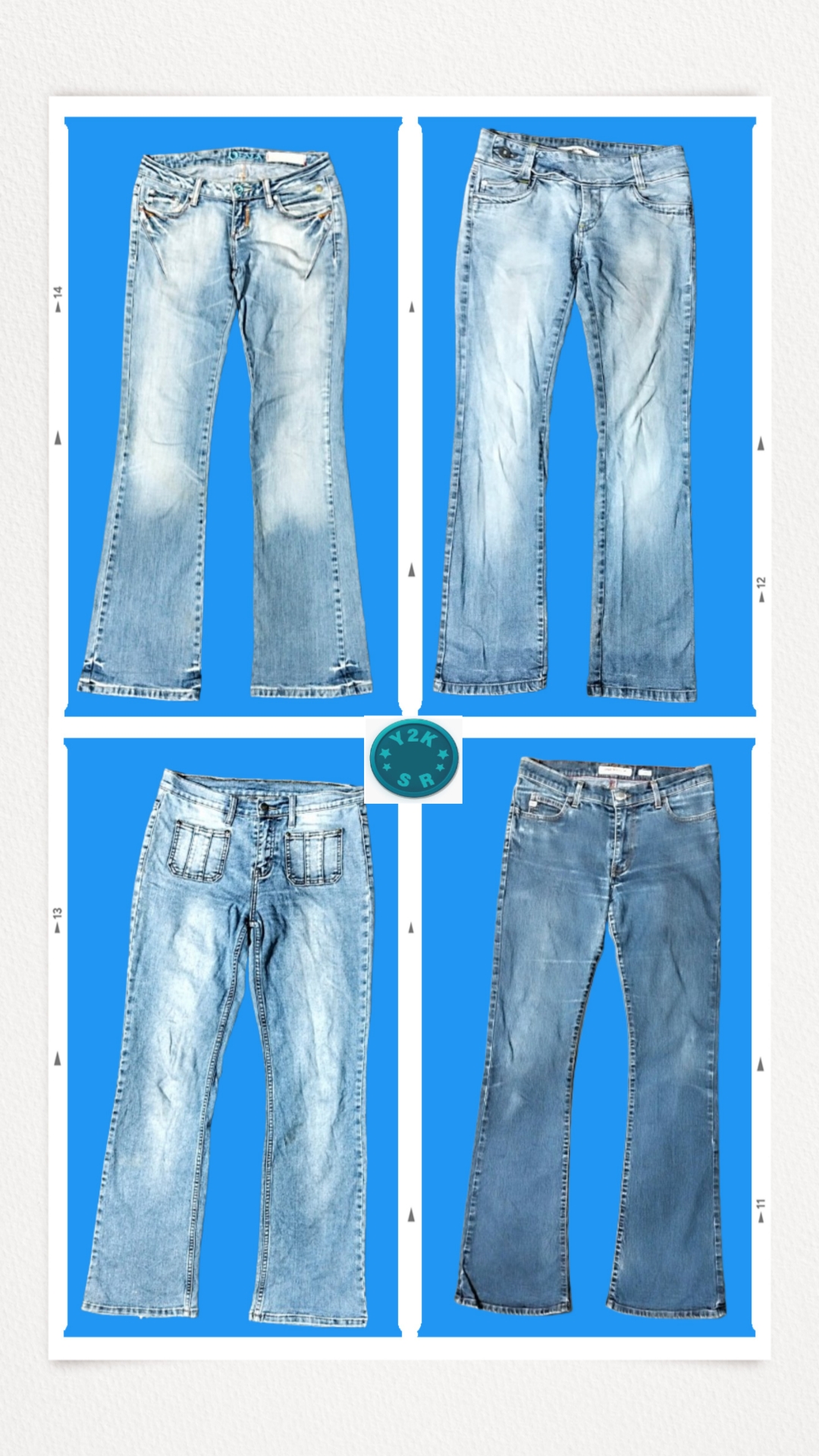 「Y2K デニム アメリカン フレア ジーンズ」