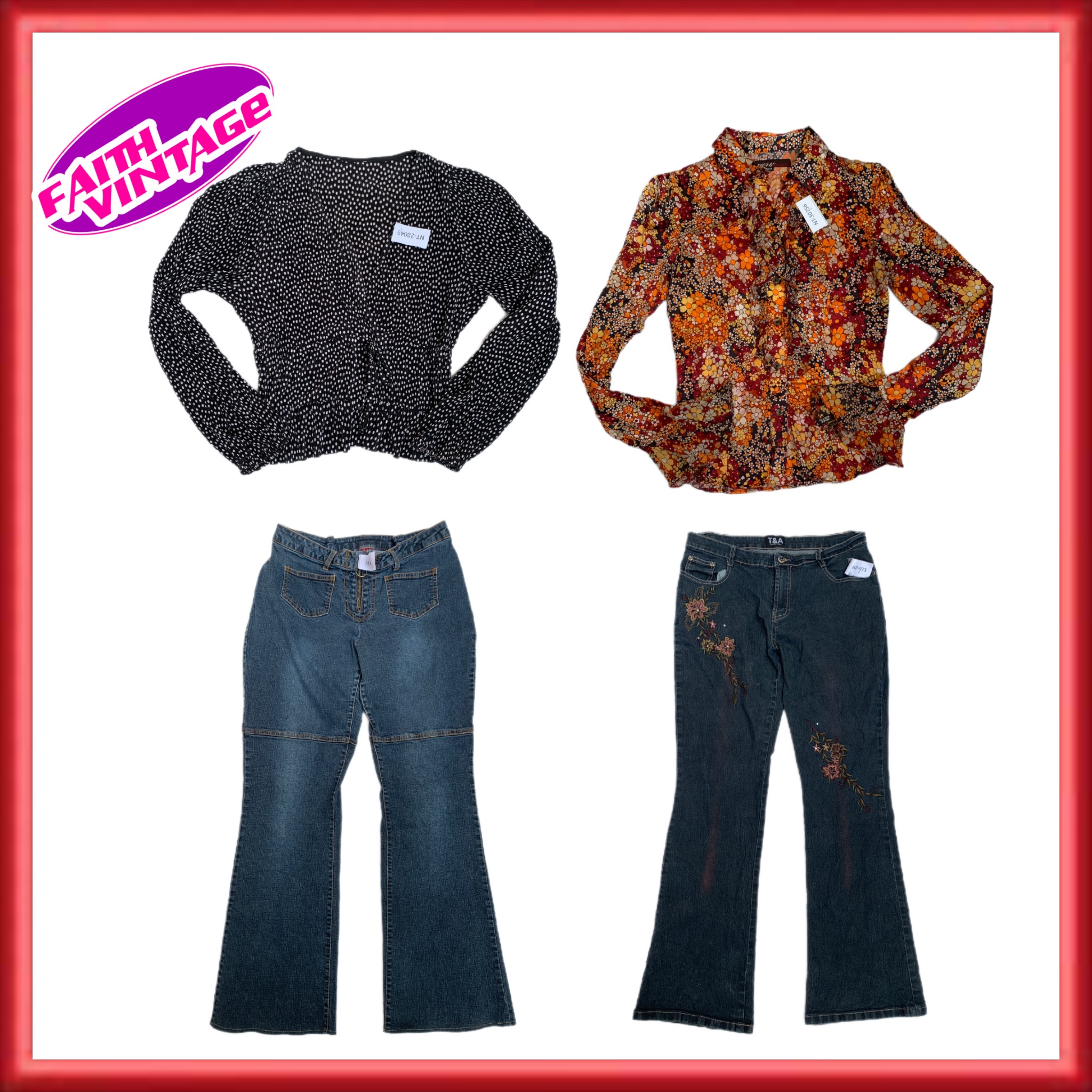 Retro Tops and Jeans Mix (FV-086)