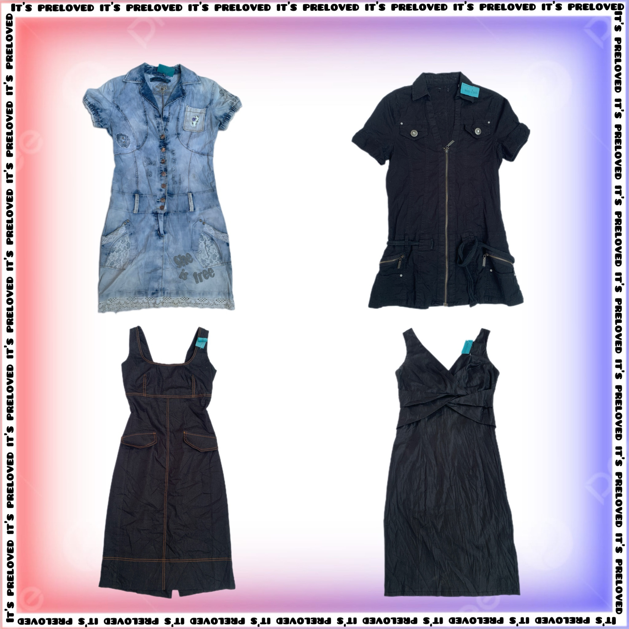 All Styles Denim and Cargo Dresses Mix (SS-1617)