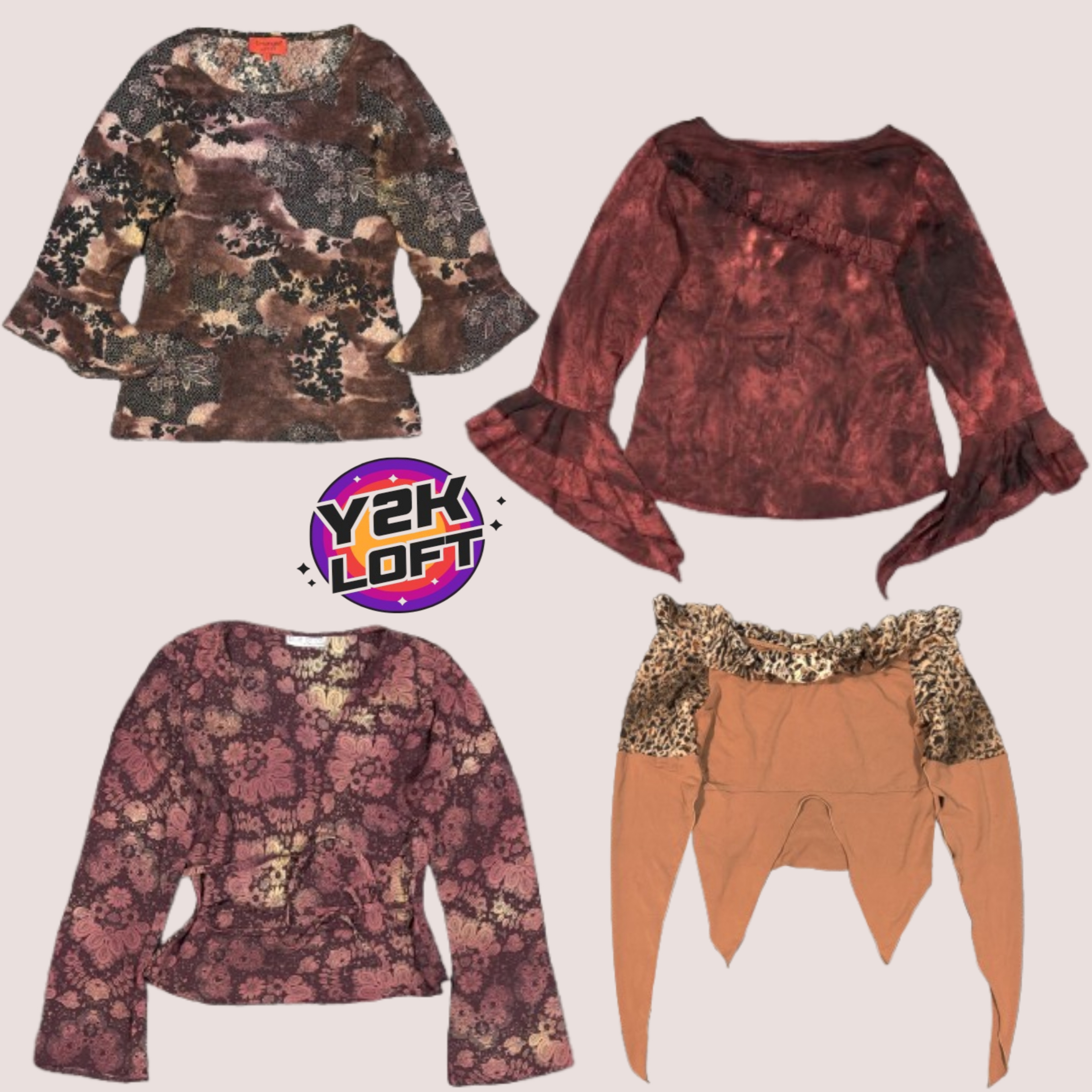 Y2K Ethereal Grunge Tops mix
