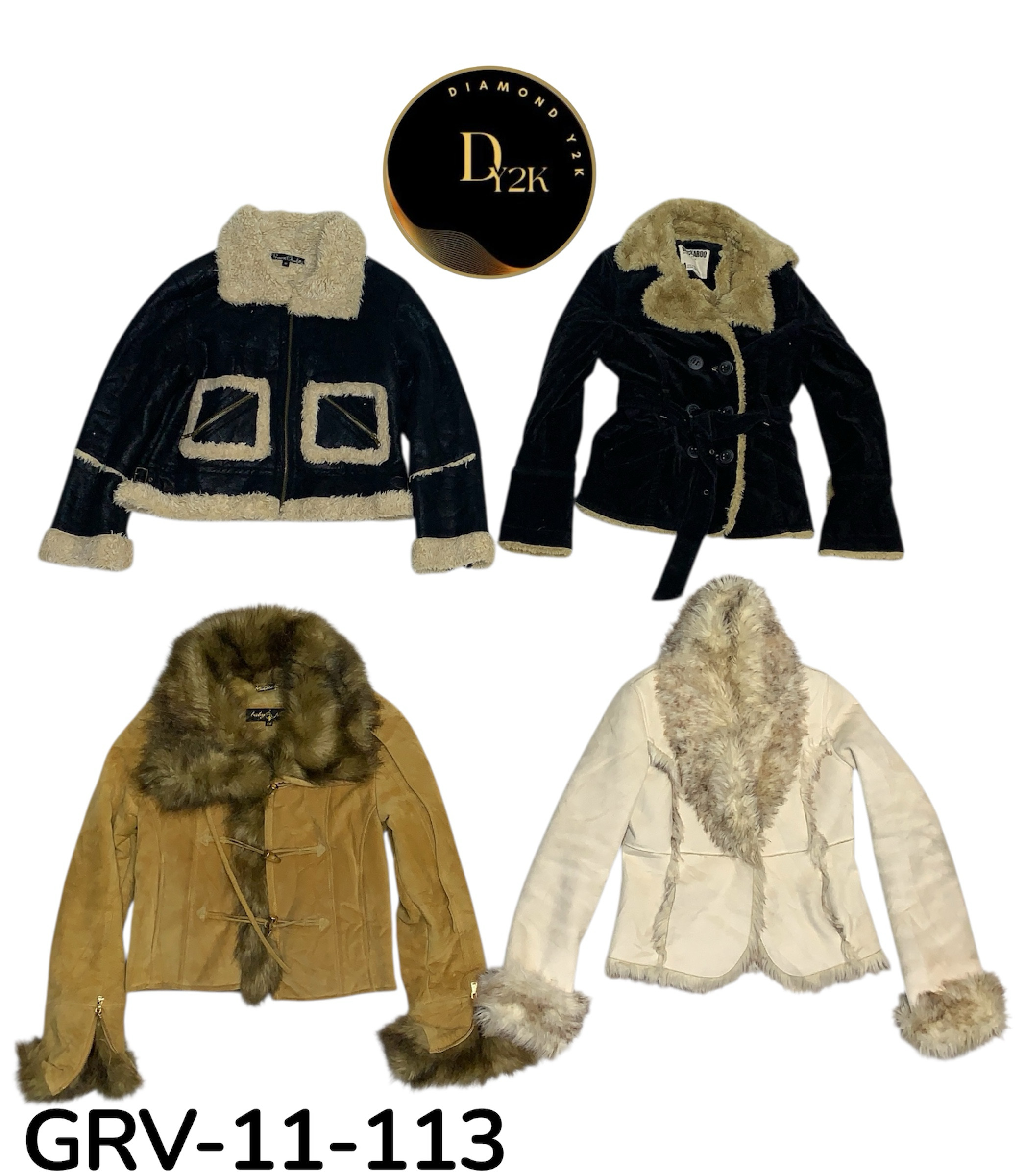 Buffalo Faux Fur Coat Y2K – Trendy Early 2000s Jacket (GRV-11-113)