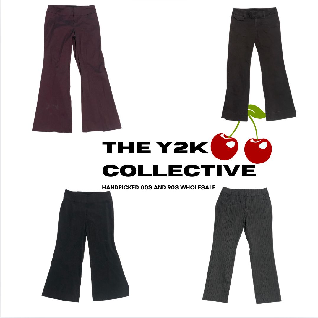 Y2K Büro Baddie Corporatecore Weite Hose (TYC11)