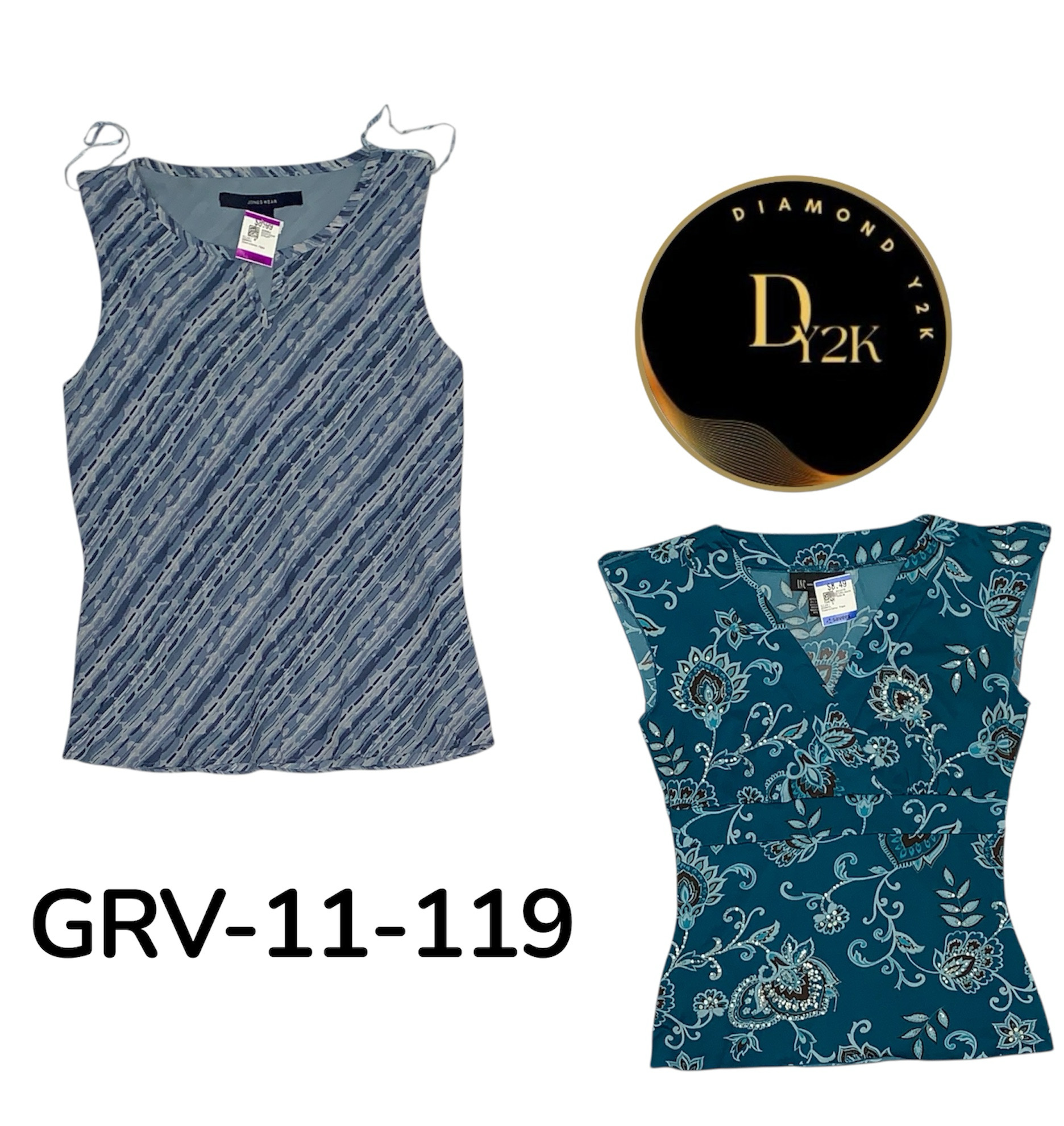 Y2K Trend Short Sleeve Blouse – Authentic Retro Design (GRV-11-119)