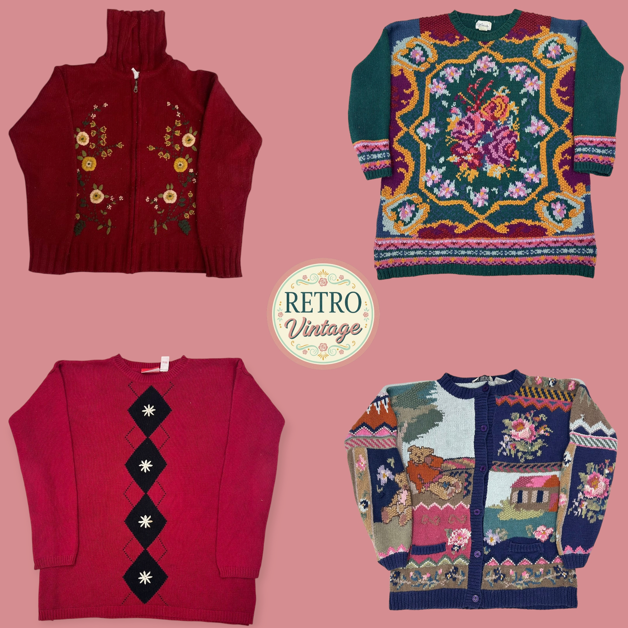 Cozy Vintage Sweaters Drop! 💖 Limited Retro Piece..