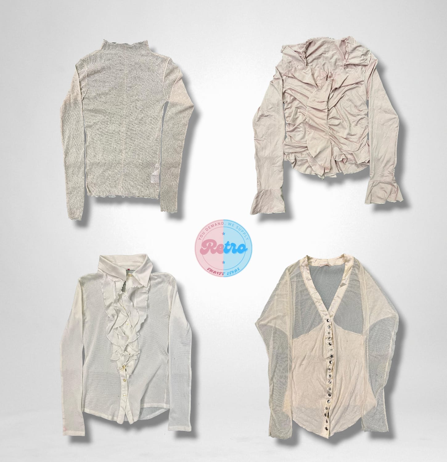 Italian dreamy y2k mesh tops (E)