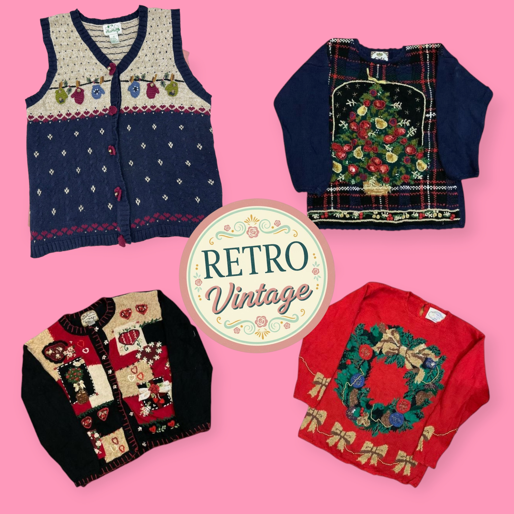 Christmas Vintage Sweaters | Unique Holiday Knitwe..