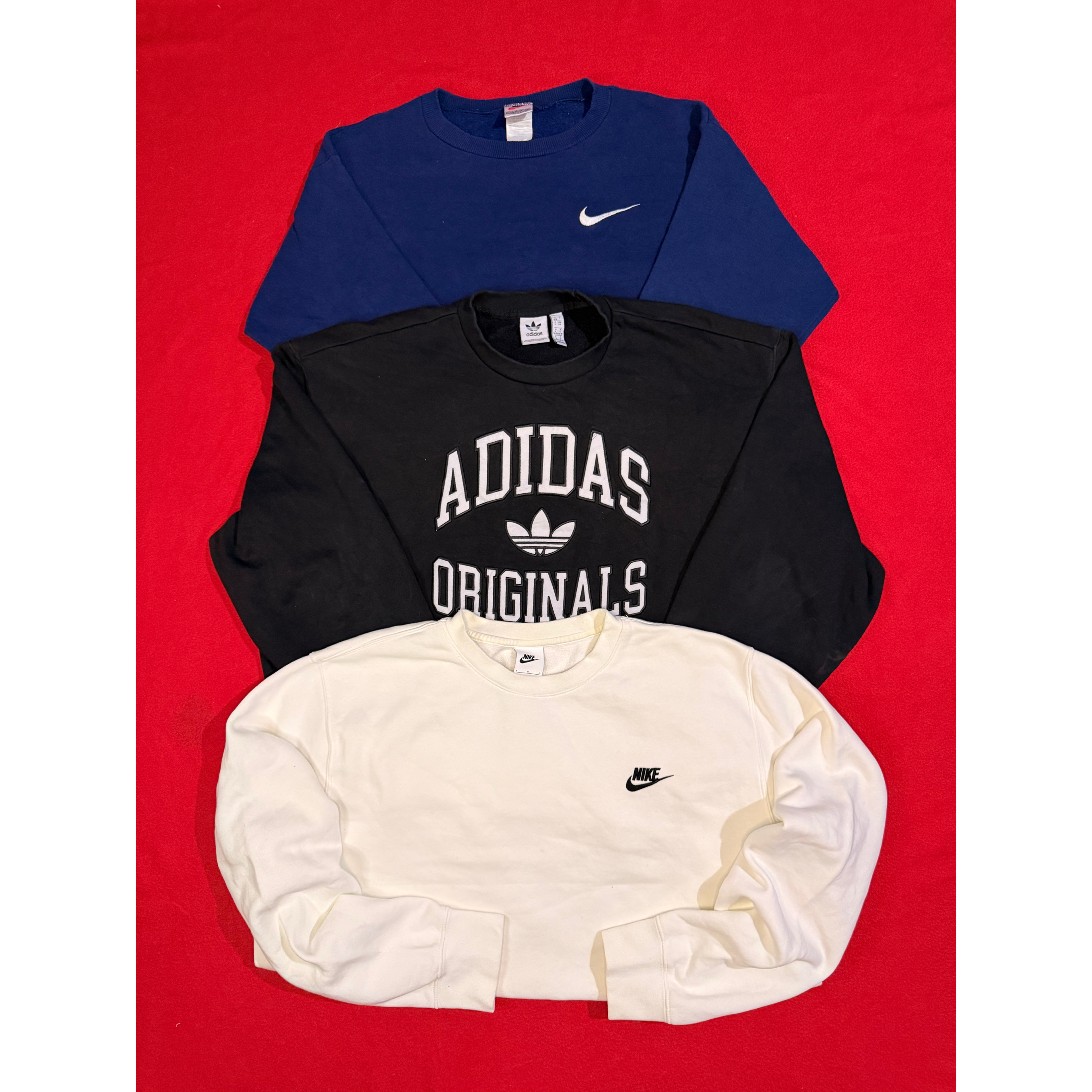 Nike ou adidas moletons de gola redonda