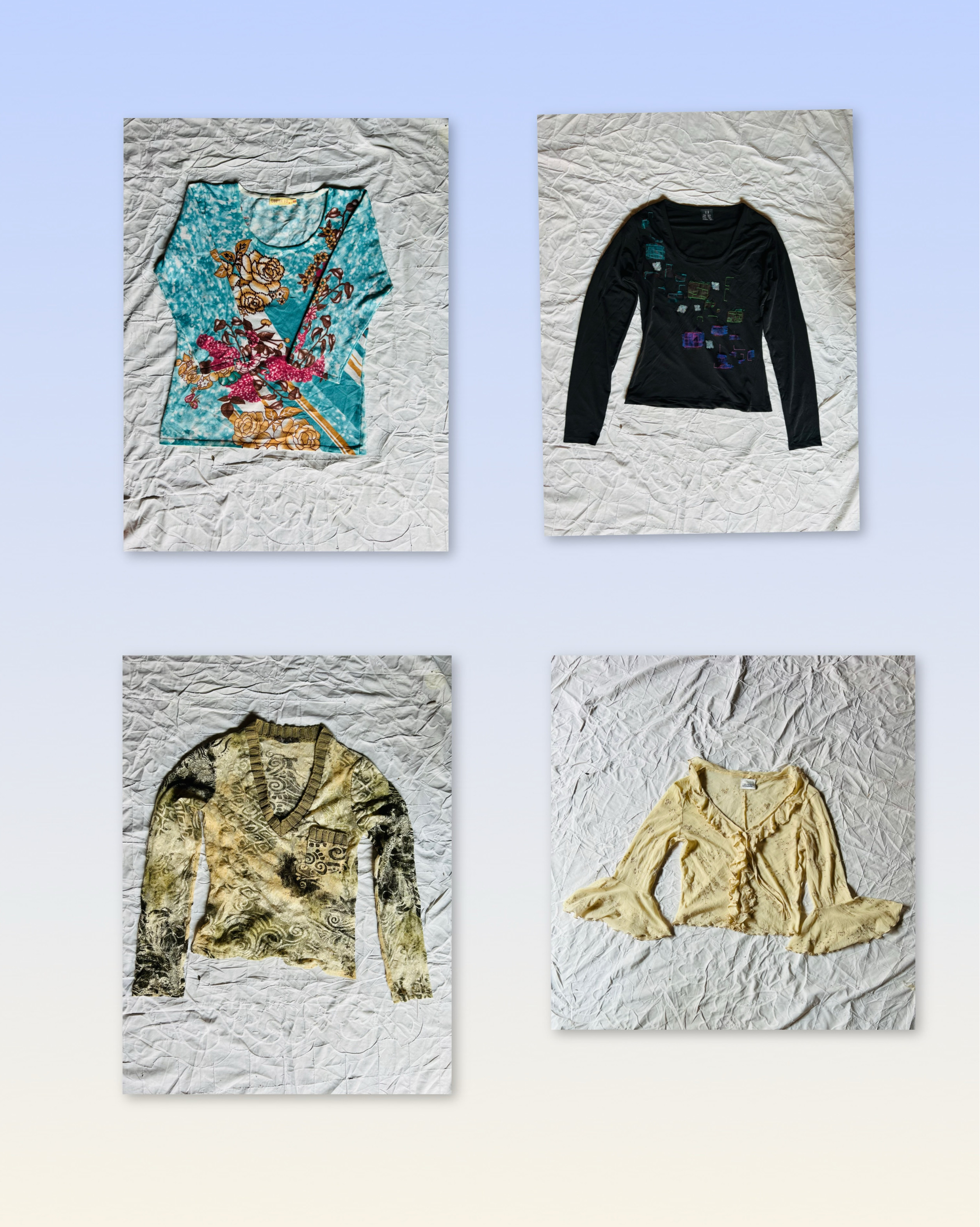 Blusa de mangas longas Y2K