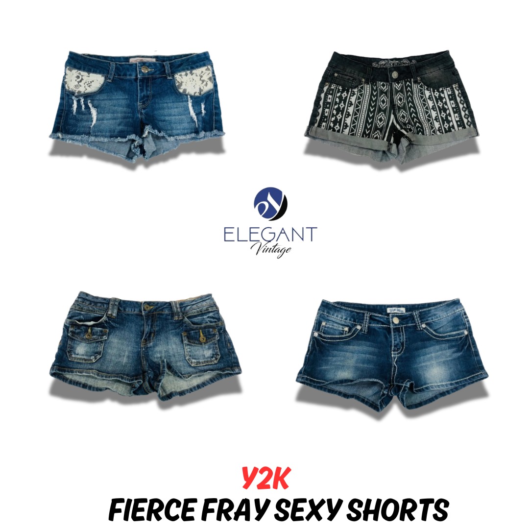 Y2K Fierce Fray Sexy Shorts - EV0948