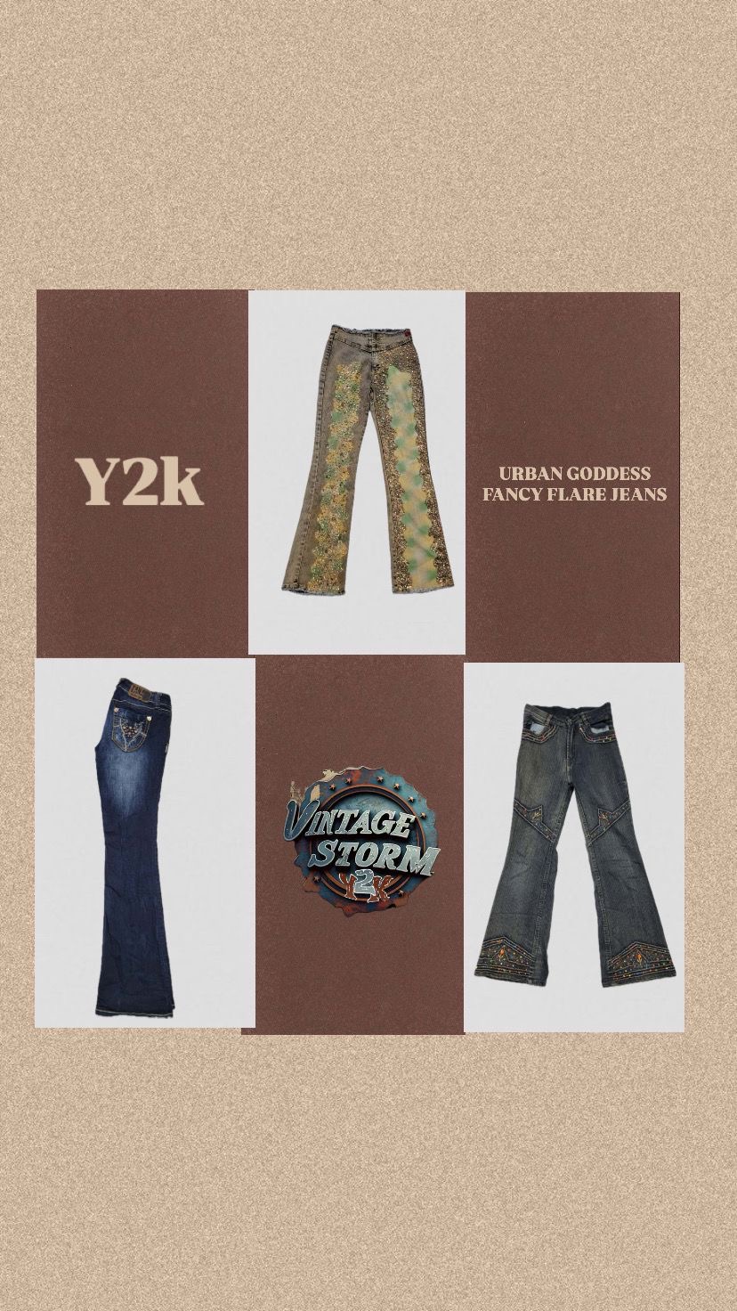 Y2K Britney Era Denim Flared Jeans