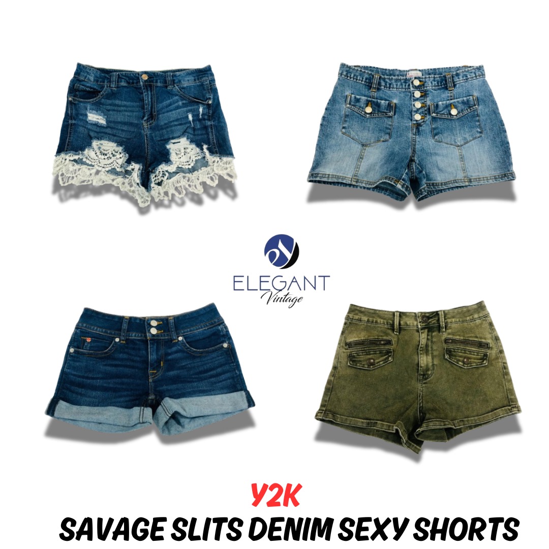 Y2K Savage Slits Denim Sexy Shorts - EV0966