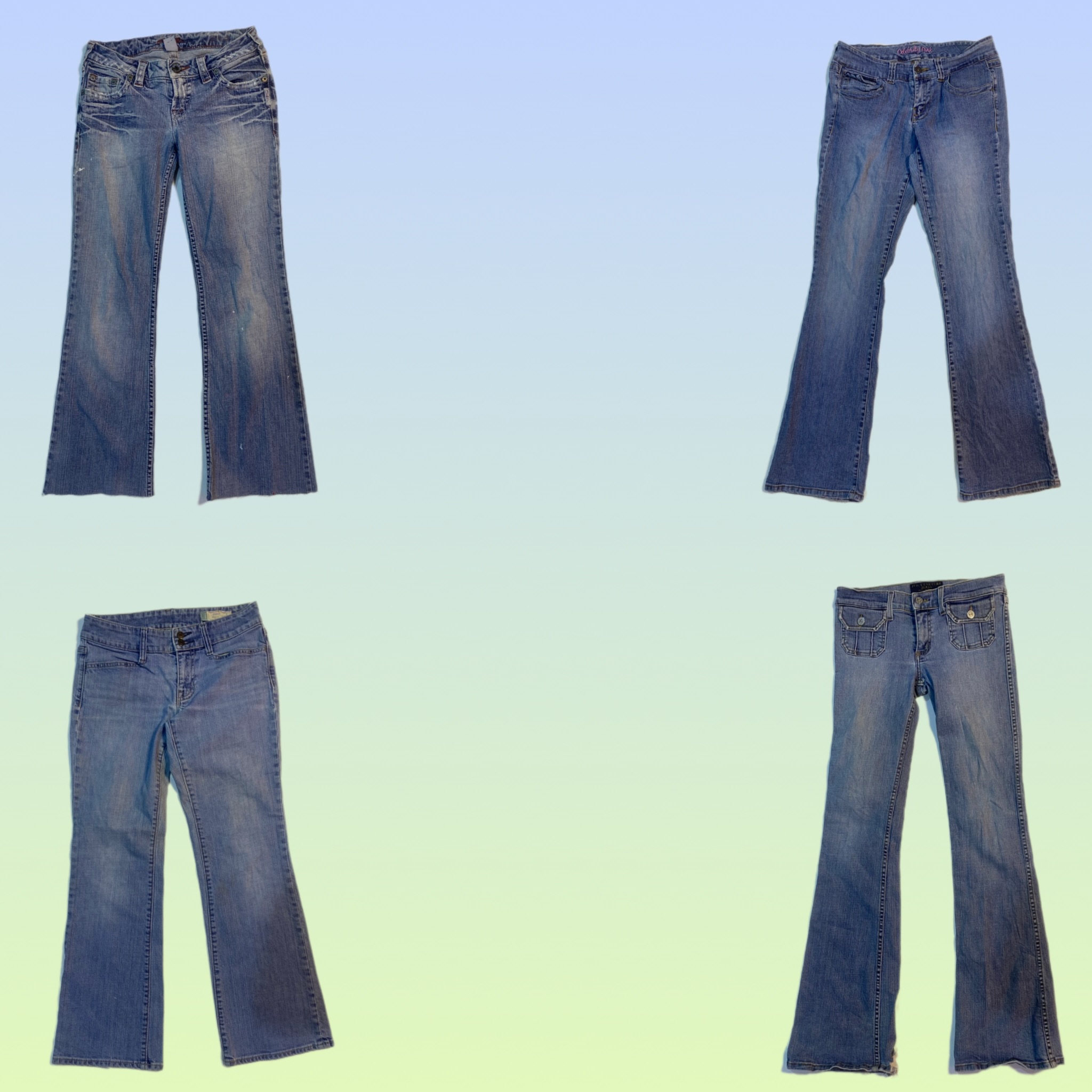 Y2K Denim Flared Jeans (TS-1521)