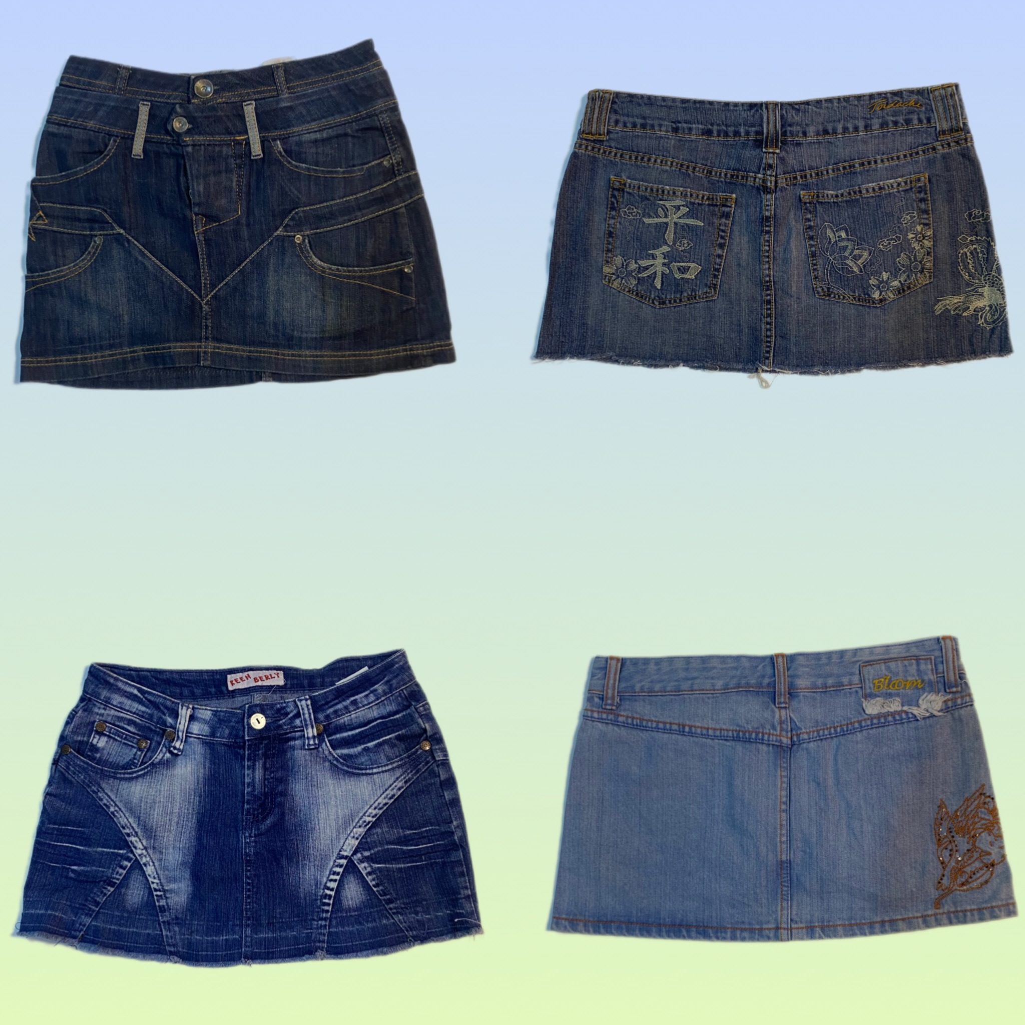 Y2L IT girl denim mini skirts (TS-1524)