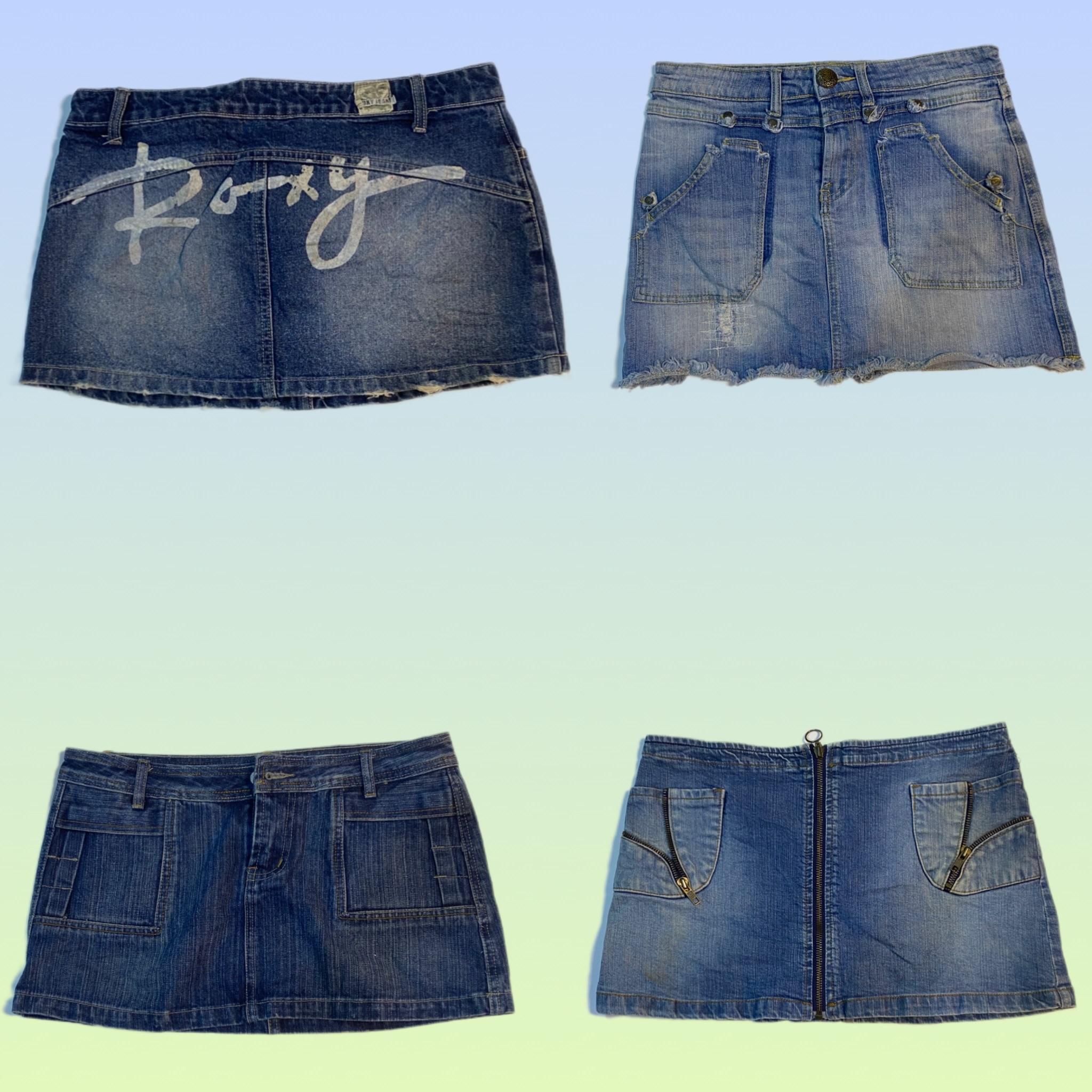 Y2K Unique Denim Mini Skirts (TS-1525)