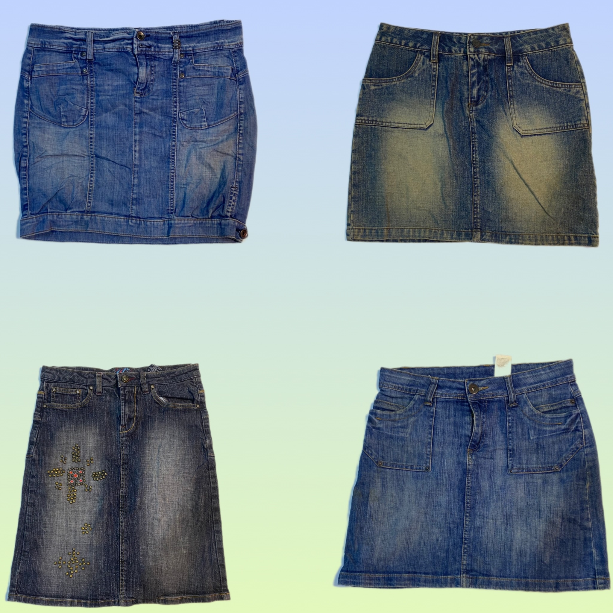 Y2K IT Girl Denim Mini skirts (TS-1526)