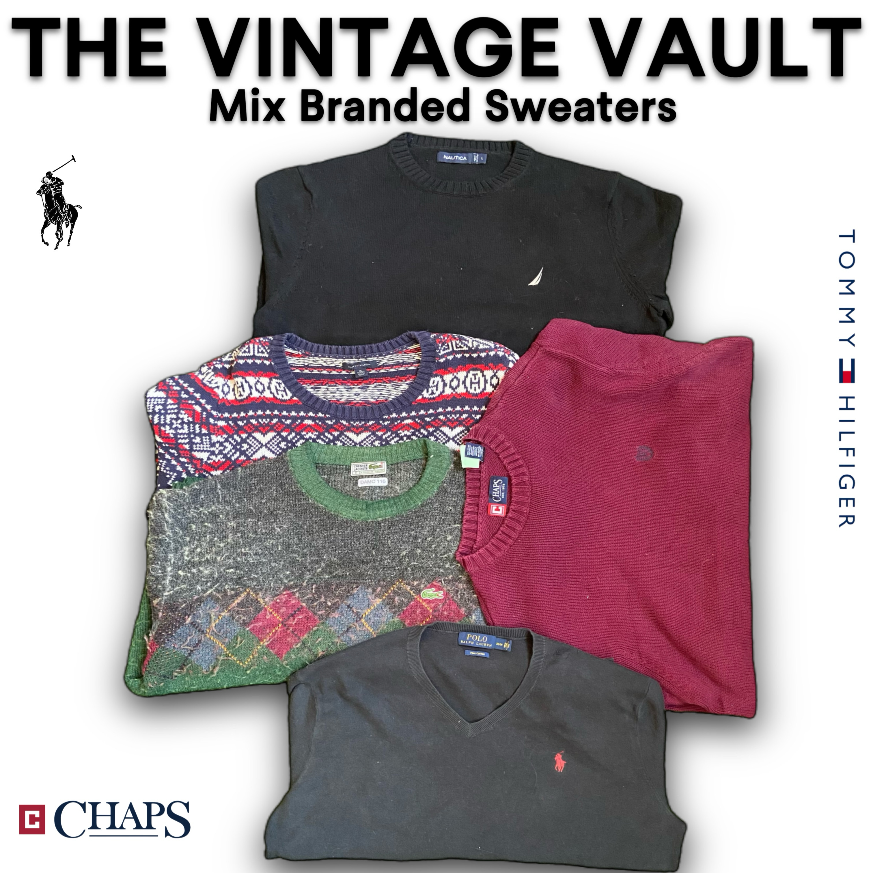 Pulls de marque mélangés