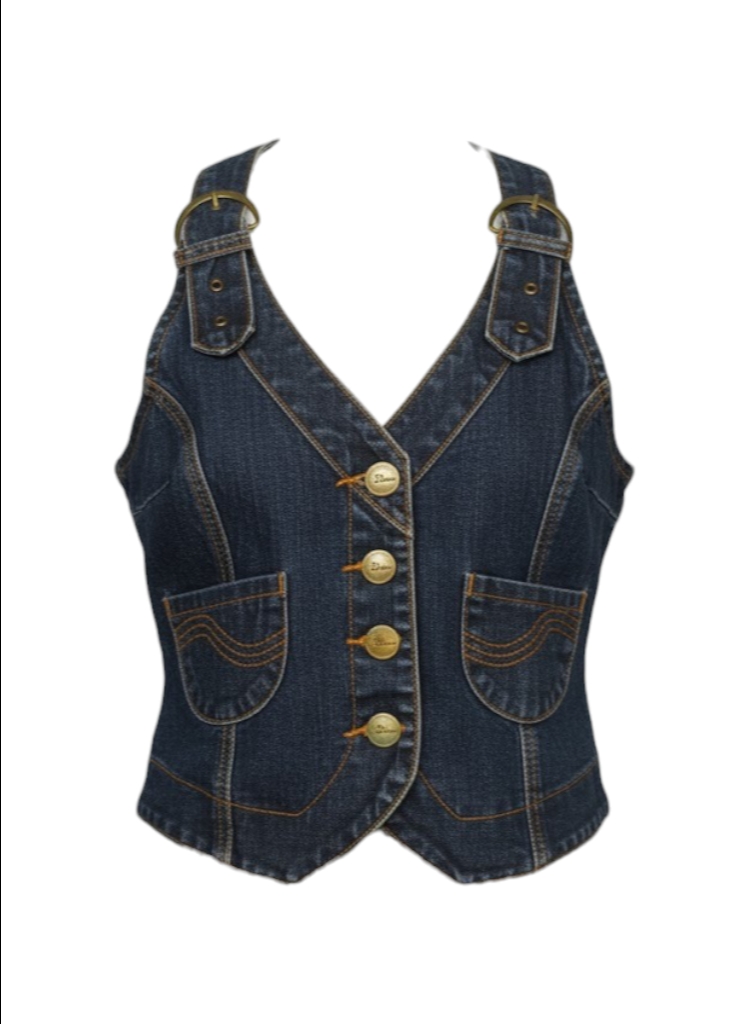 Y2Kレディースデニムベスト