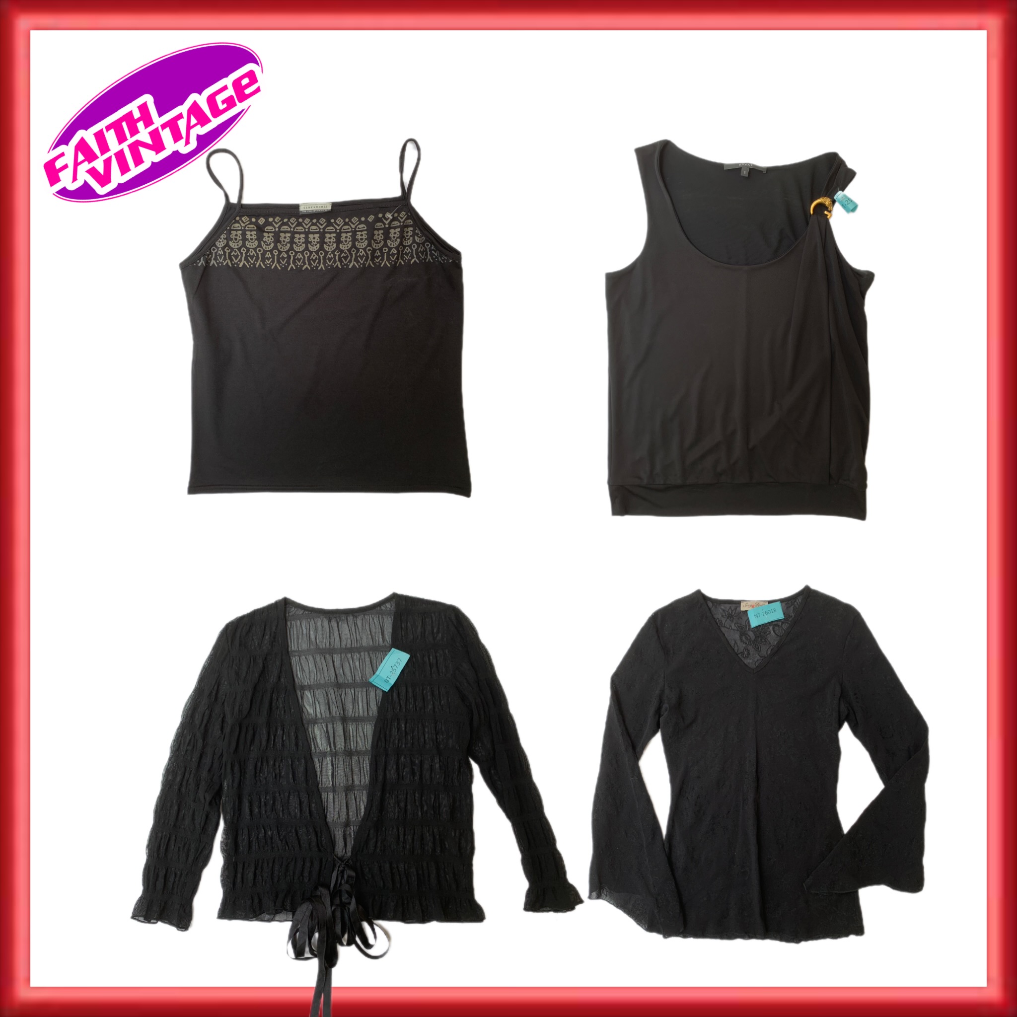 All Black Starter Back-Tops and Dresses Mix (FV-095)