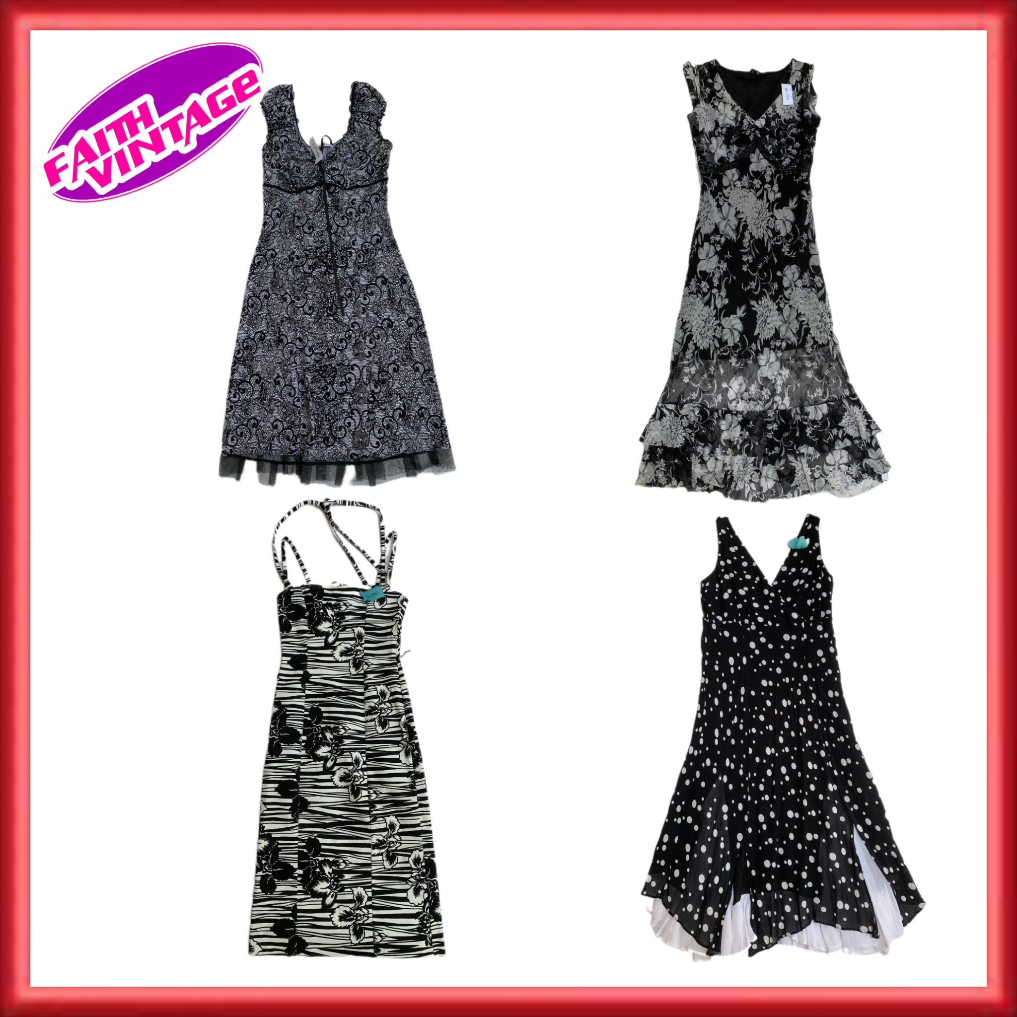 Black And White Dresses  Mix (FV-094)