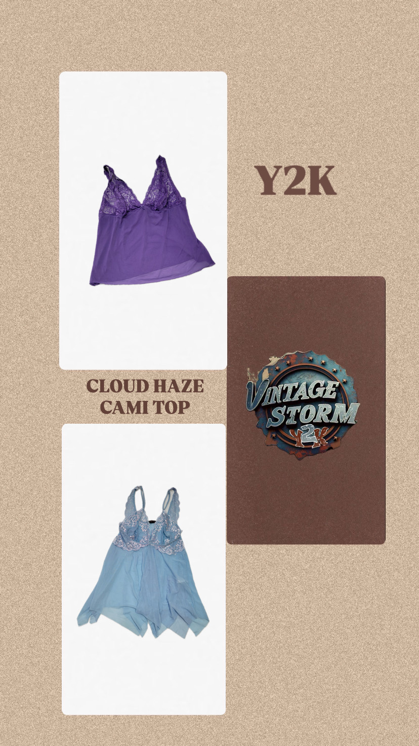 Y2k Cloud Haze Cami Top