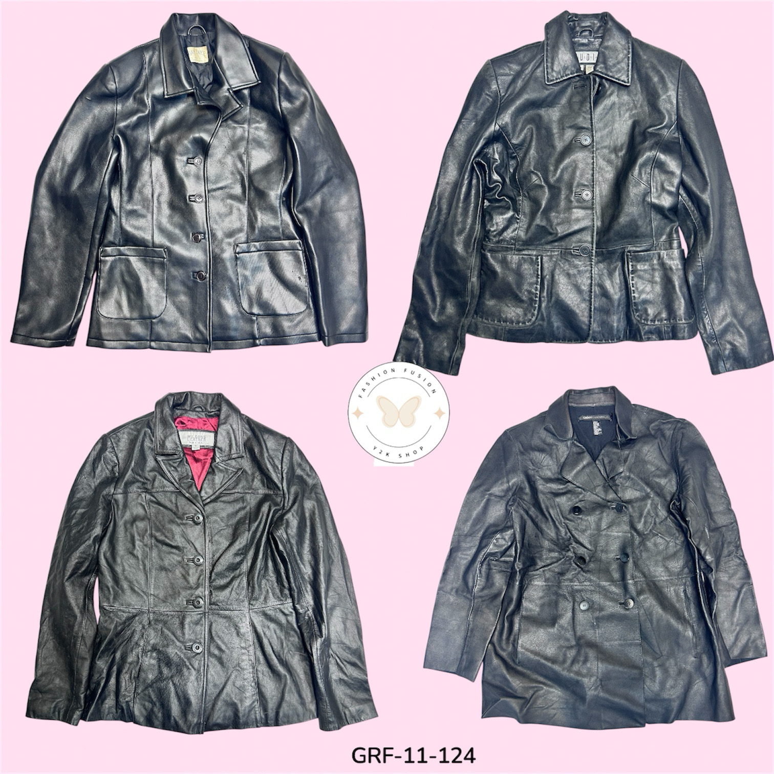 Essentielle Lederjacke mit schlankem Schnitt (GRF-11-124)