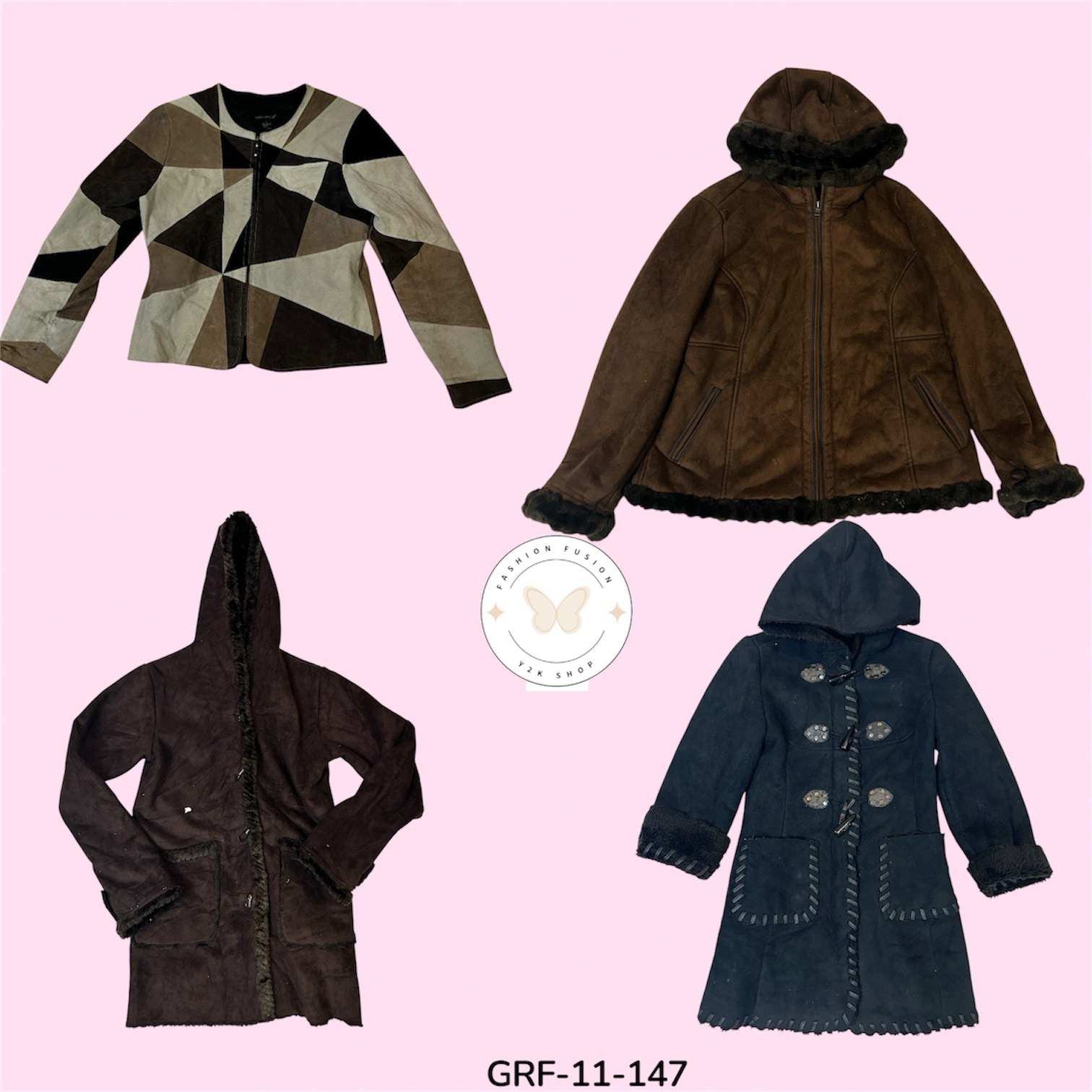 Luxury Suede Coat with Warm Faux Fur Detailing (GRF-11-147)