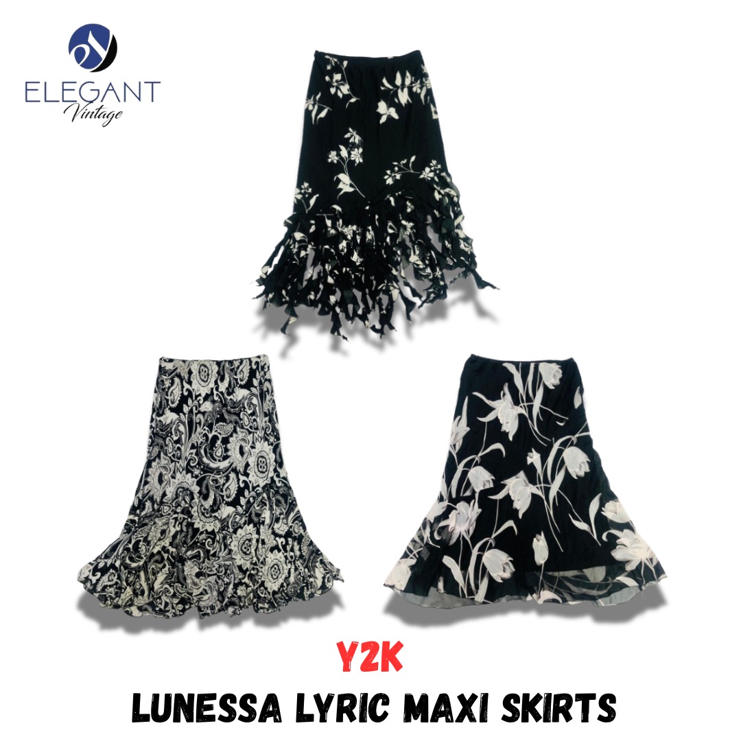 Y2K Lunessa Lyric Maxi Skirts - EV1013