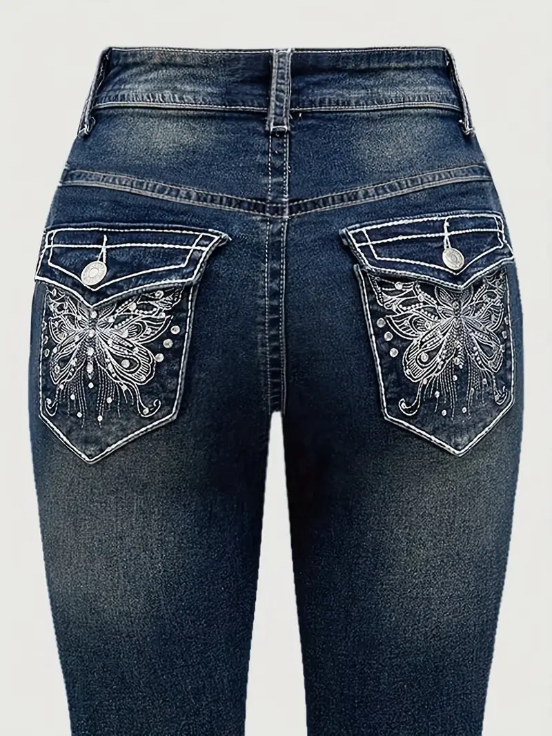 Embroidered Flares Jeans
