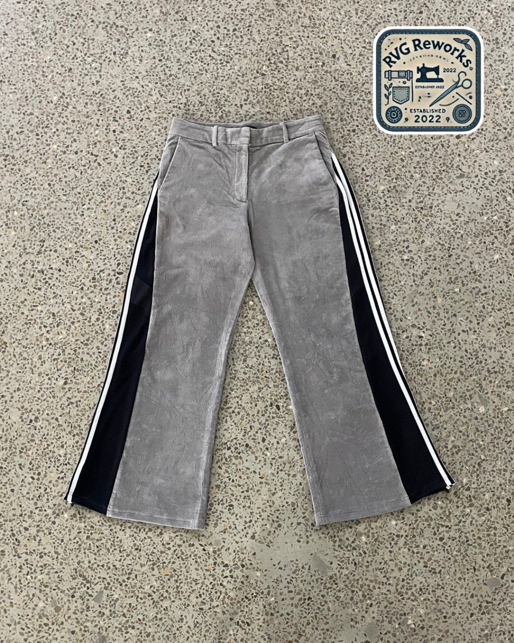 Upycled Corduroy Contrast Track Pants
