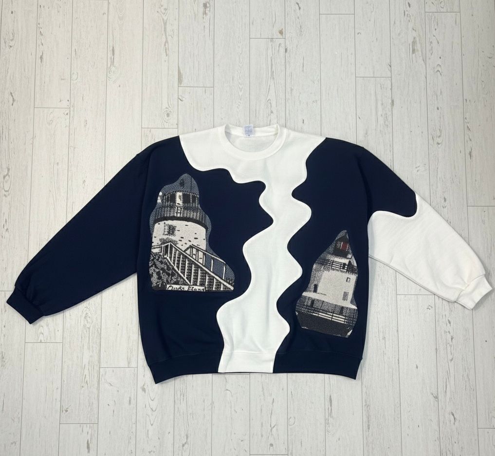 Upcycled Sweatshirt With Tapestry Patch