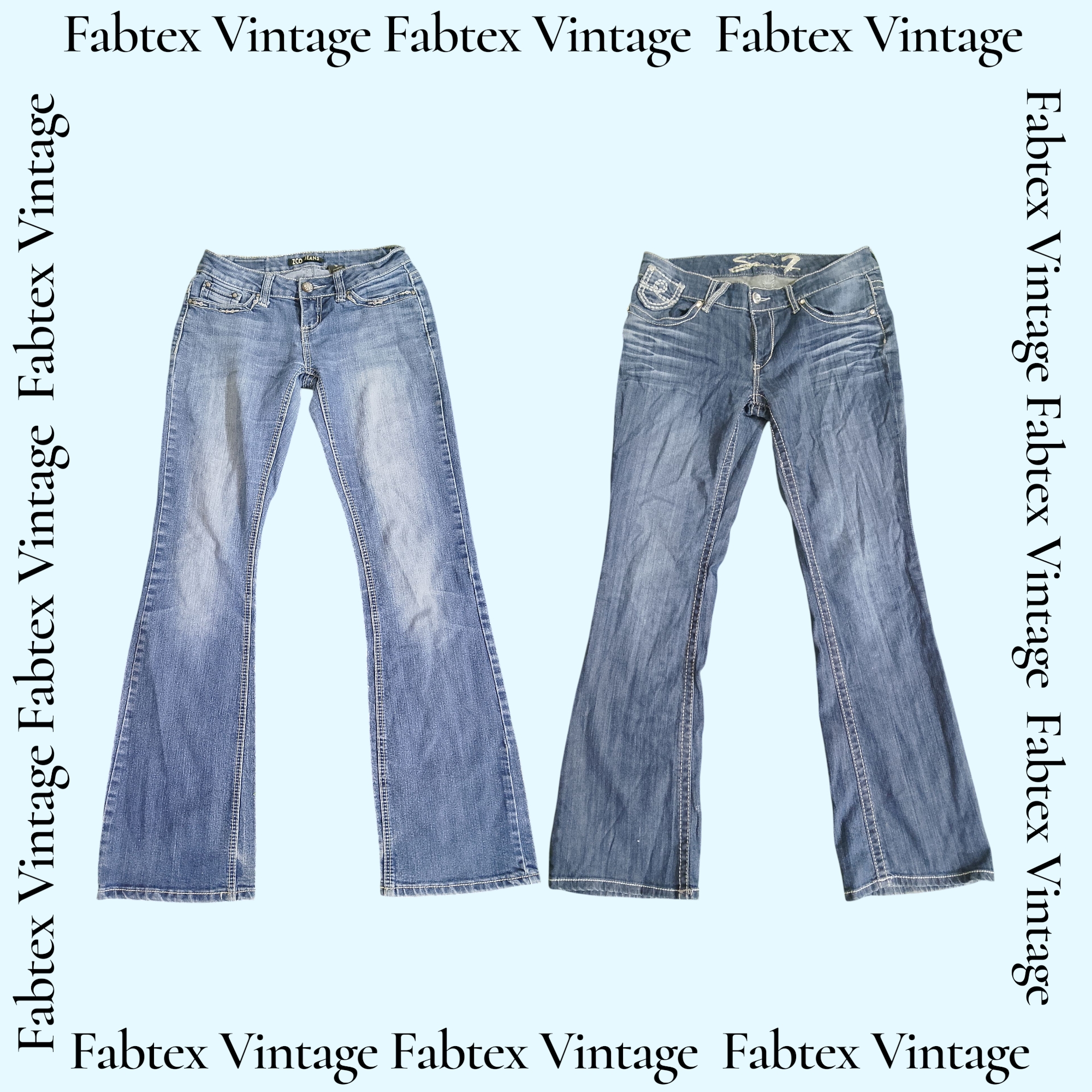 (FV-538) Y2K Flared Jeans