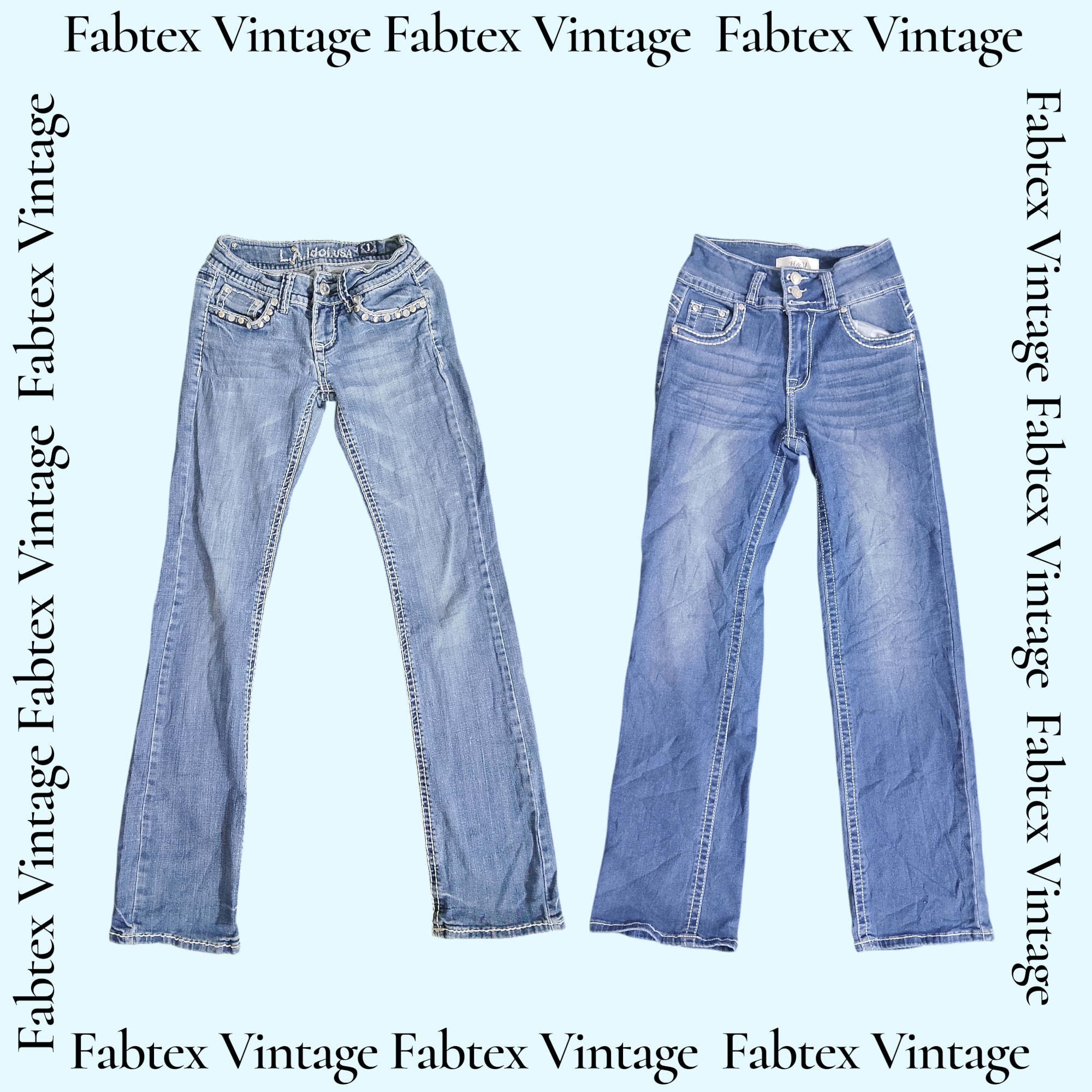 (FV-537) Y2K Flared Jeans